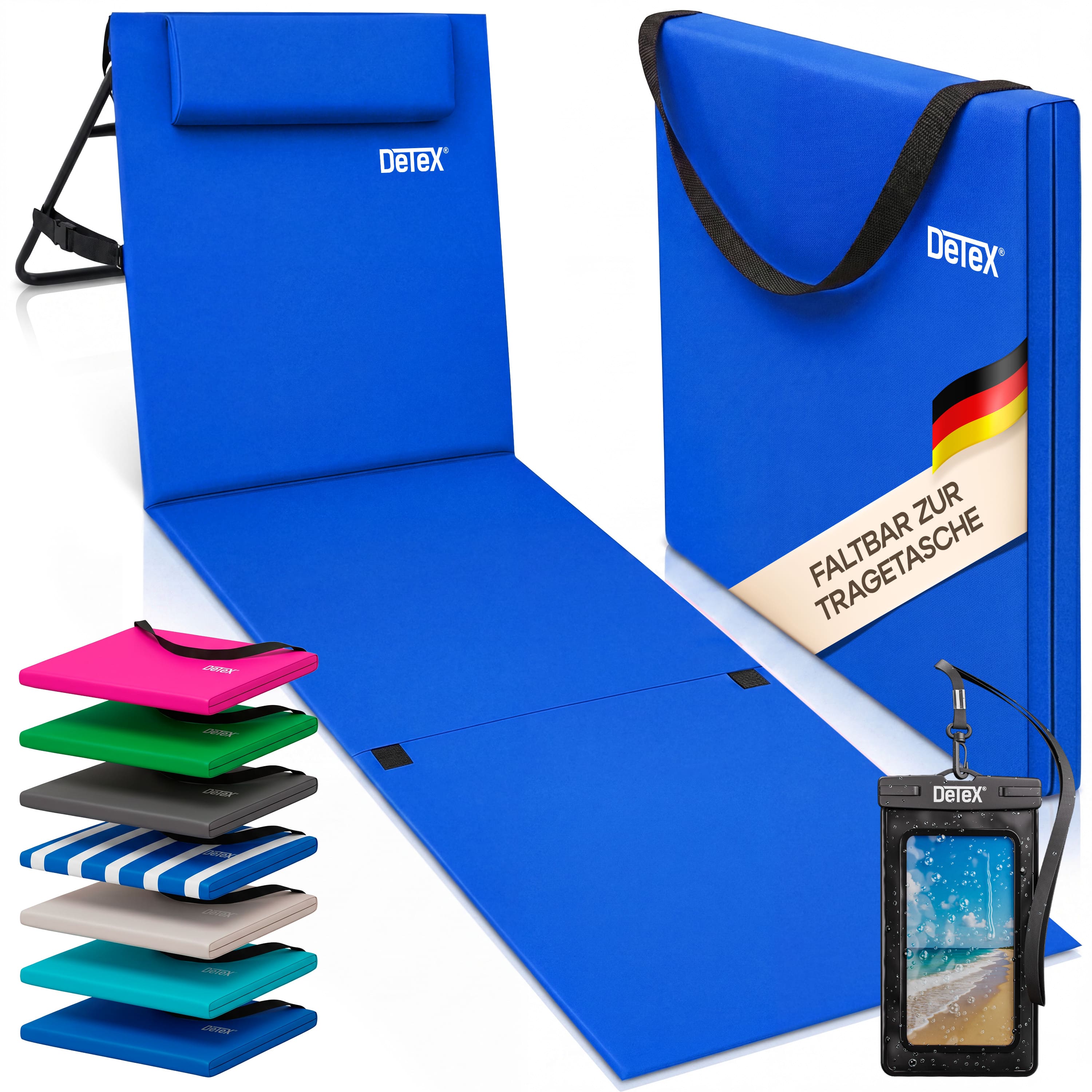 Strandmat\u0020Blauw\u0020158x56x46cm\u0020gestoffeerd