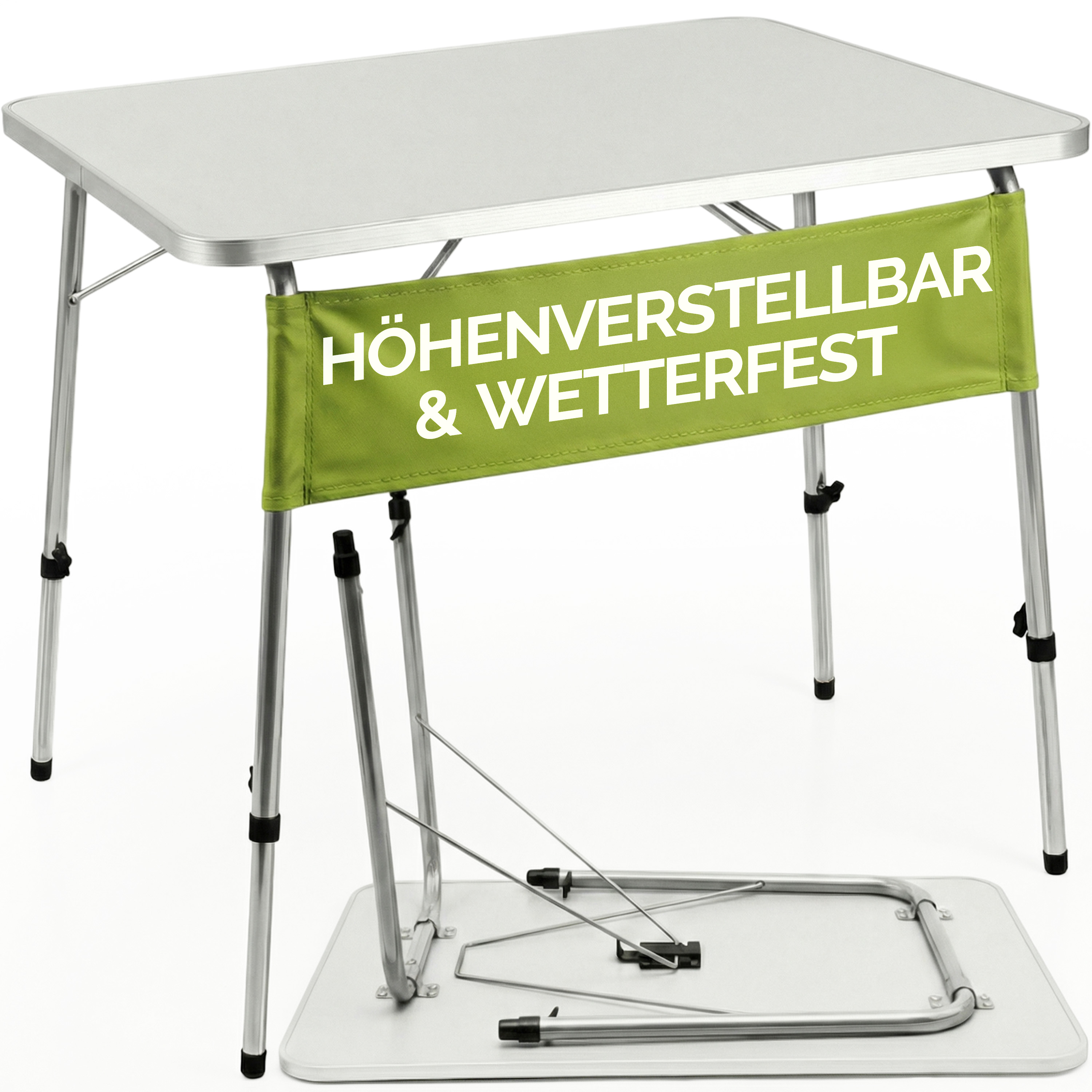 Tuintafel\u0020Zilver\u0020Aluminium\u002080x55x50\u002D69cm\u0020opvouwbaar Tuintafel\u0020Zilver\u0020Aluminium\u002080x55x50\u002D69cm\u0020opvouwbaar