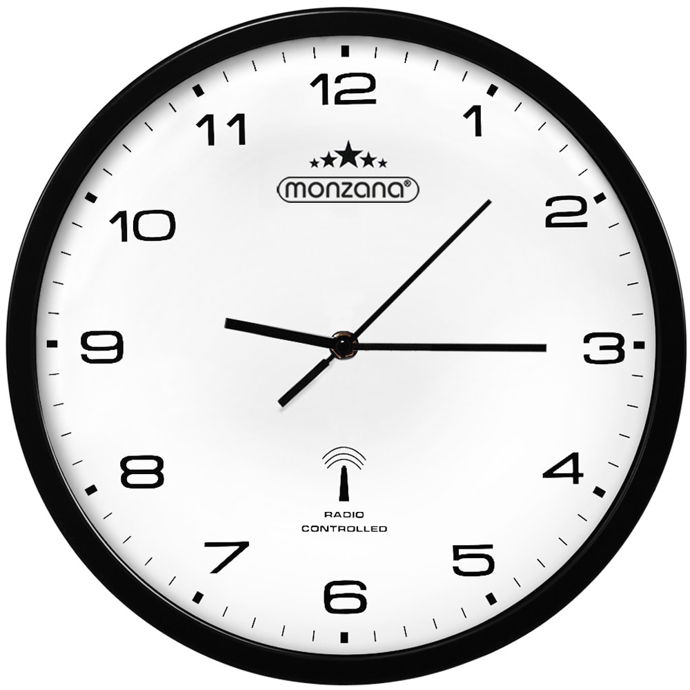 Radiogestuurde\u0020Wandklok\u0020Zwart\u0020\u00D831cm Radiogestuurde\u0020Wandklok\u0020Zwart\u0020\u00D831cm
