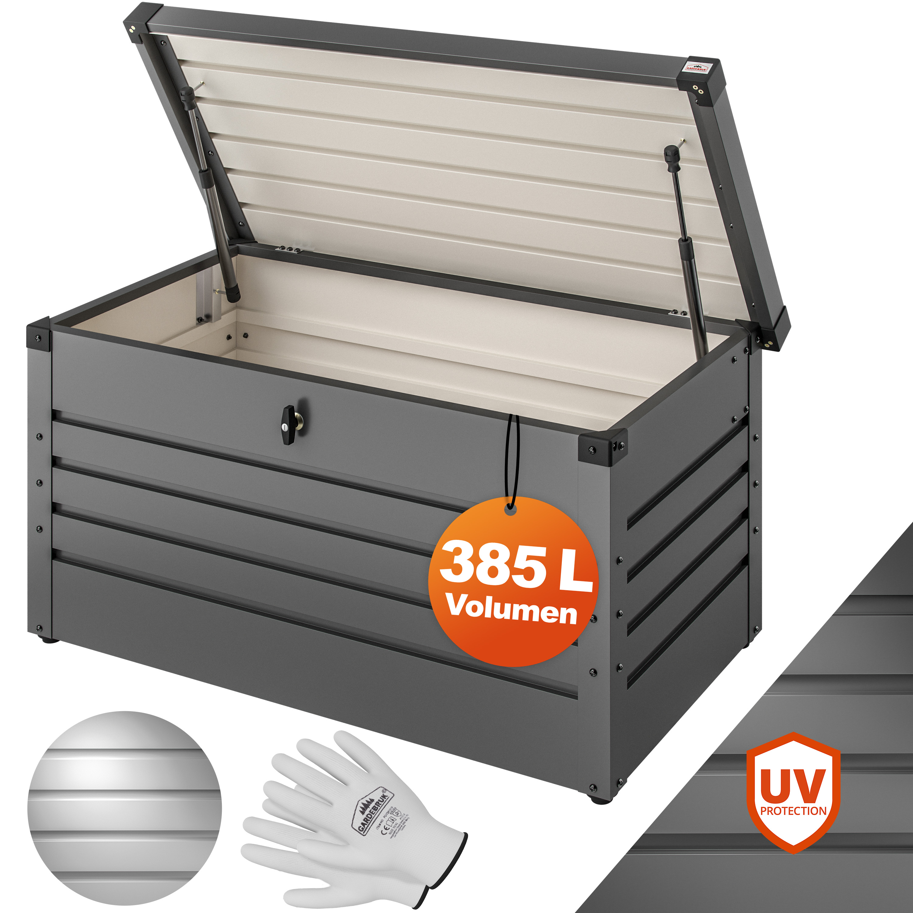 Kussenbox\u0020Antraciet\u0020385L\u0020metaal\u0020afsluitbaar