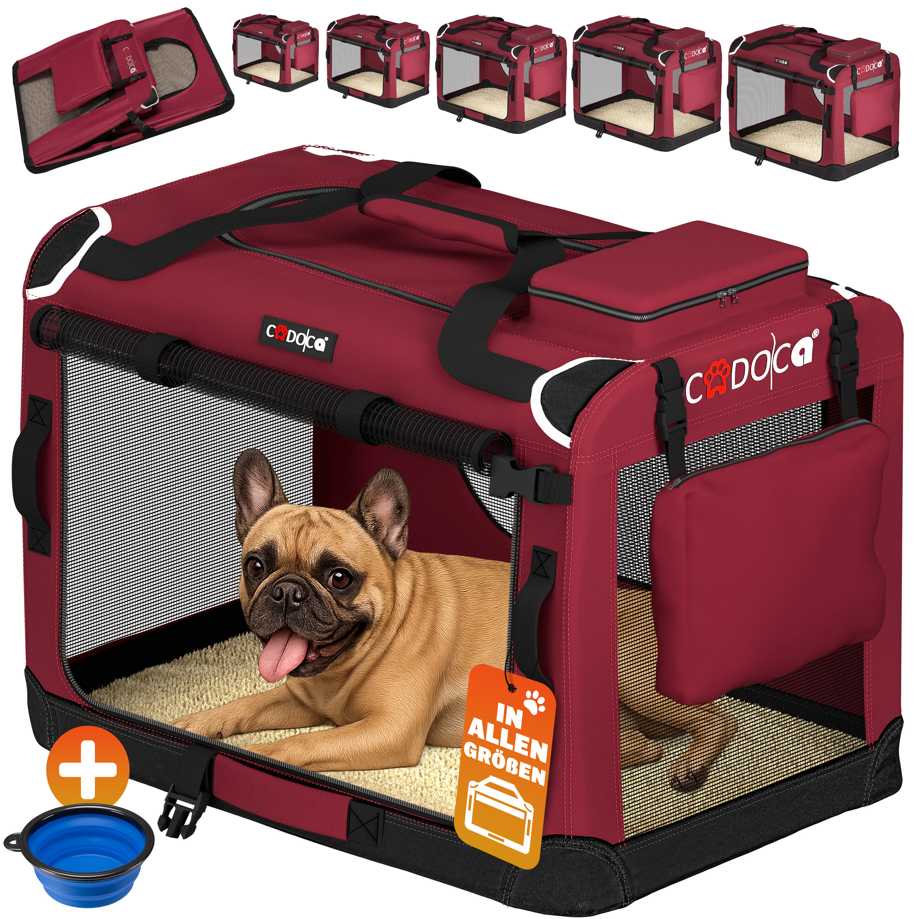 Hondentransportbox\u0020Donker\u0020Rood\u0020M\u002060x42x44cm Hondentransportbox\u0020Donker\u0020Rood\u0020M\u002060x42x44cm