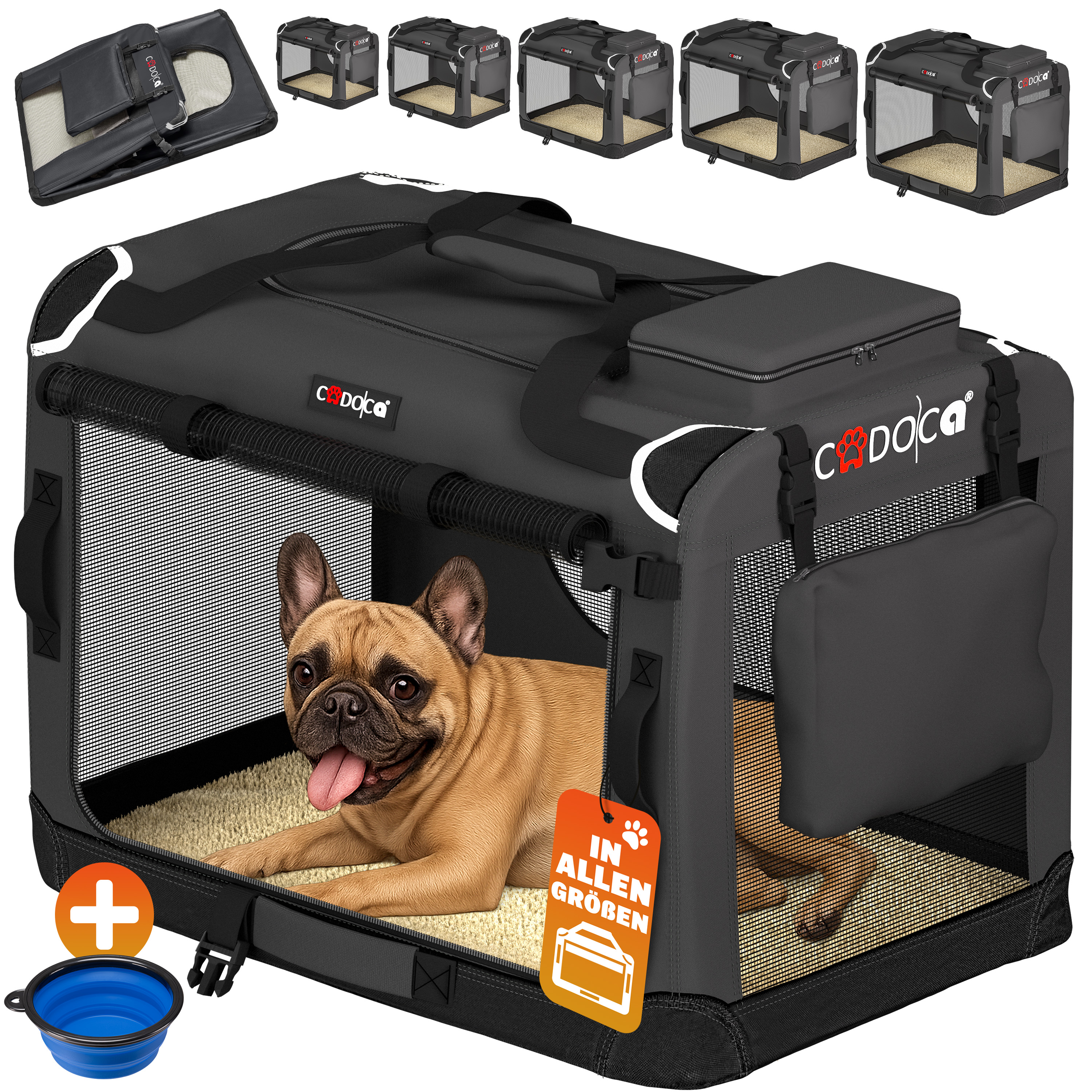 Hondentransportbox\u0020Antraciet\u0020M\u002060x42x44cm Hondentransportbox\u0020Antraciet\u0020M\u002060x42x44cm