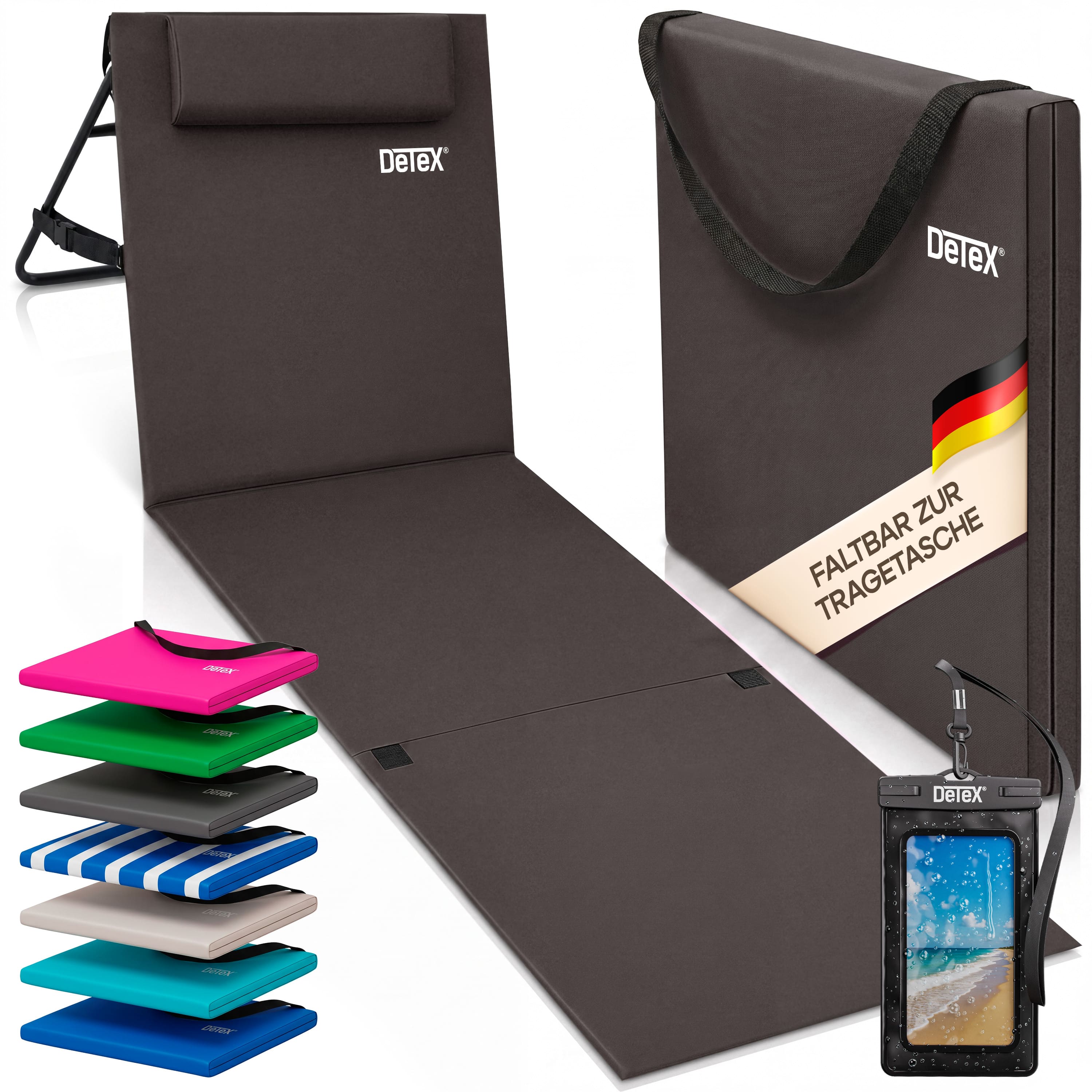Strandmat\u0020Antraciet\u0020158x56x46cm\u0020gestoffeerd Strandmat\u0020Antraciet\u0020158x56x46cm\u0020gestoffeerd