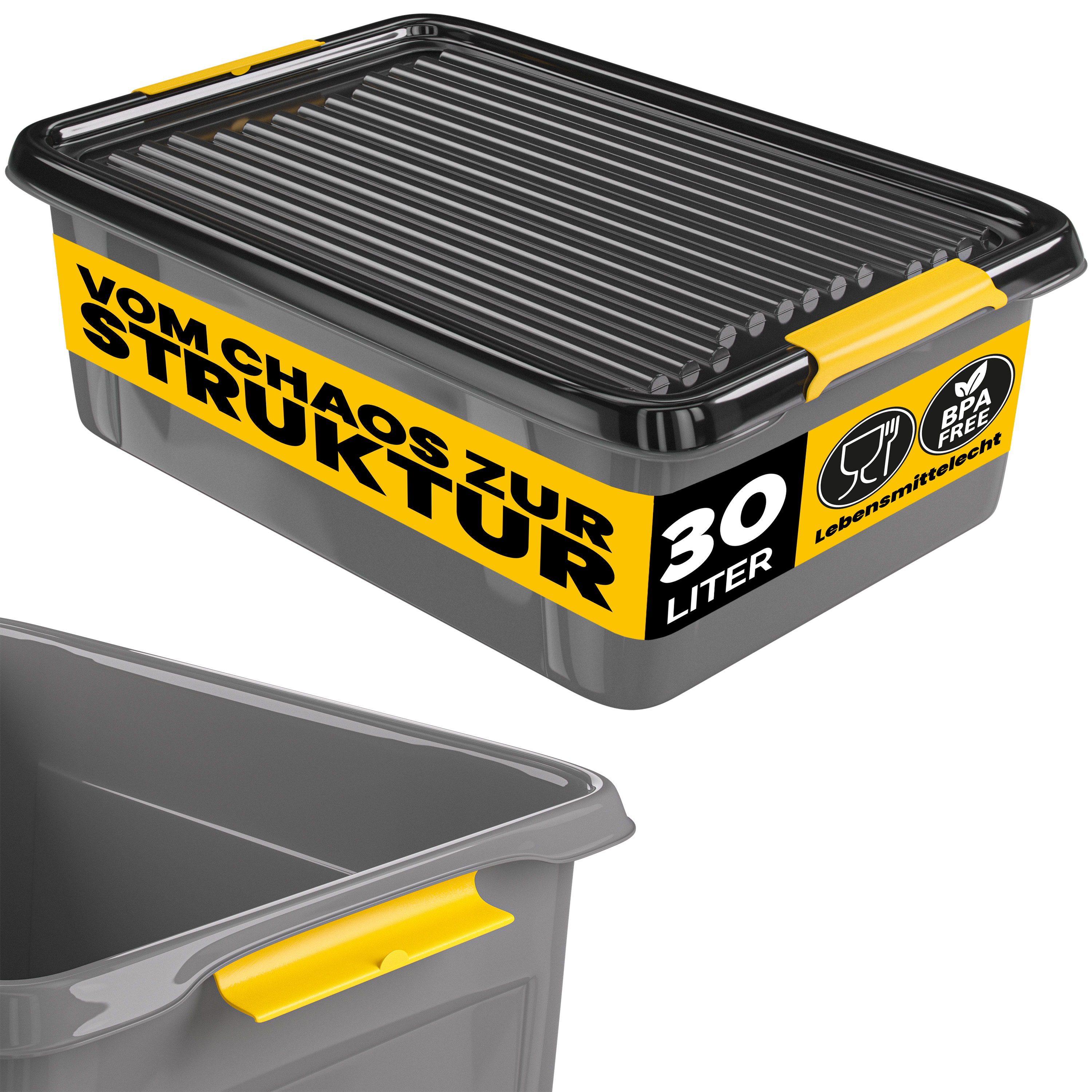 Opbergbox\u0020Grijs\u002FAntraciet\u002058x39x16cm\u0020stapelbaar\u002030L Opbergbox\u0020Grijs\u002FAntraciet\u002058x39x16cm\u0020stapelbaar\u002030L