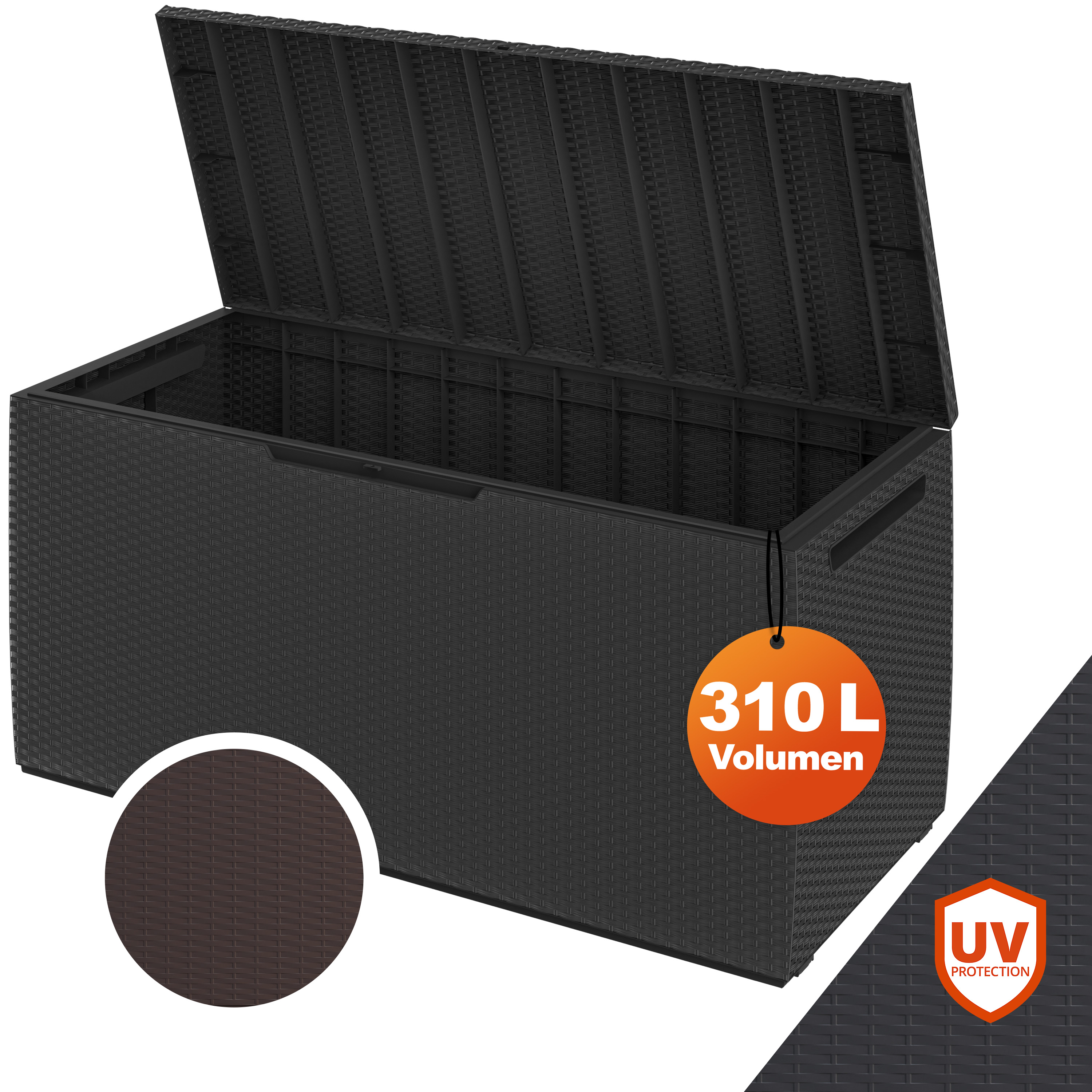 Keter\u0020Kussenbox\u0020Capri\u0020Antraciet\u0020305L\u0020met\u0020wielen