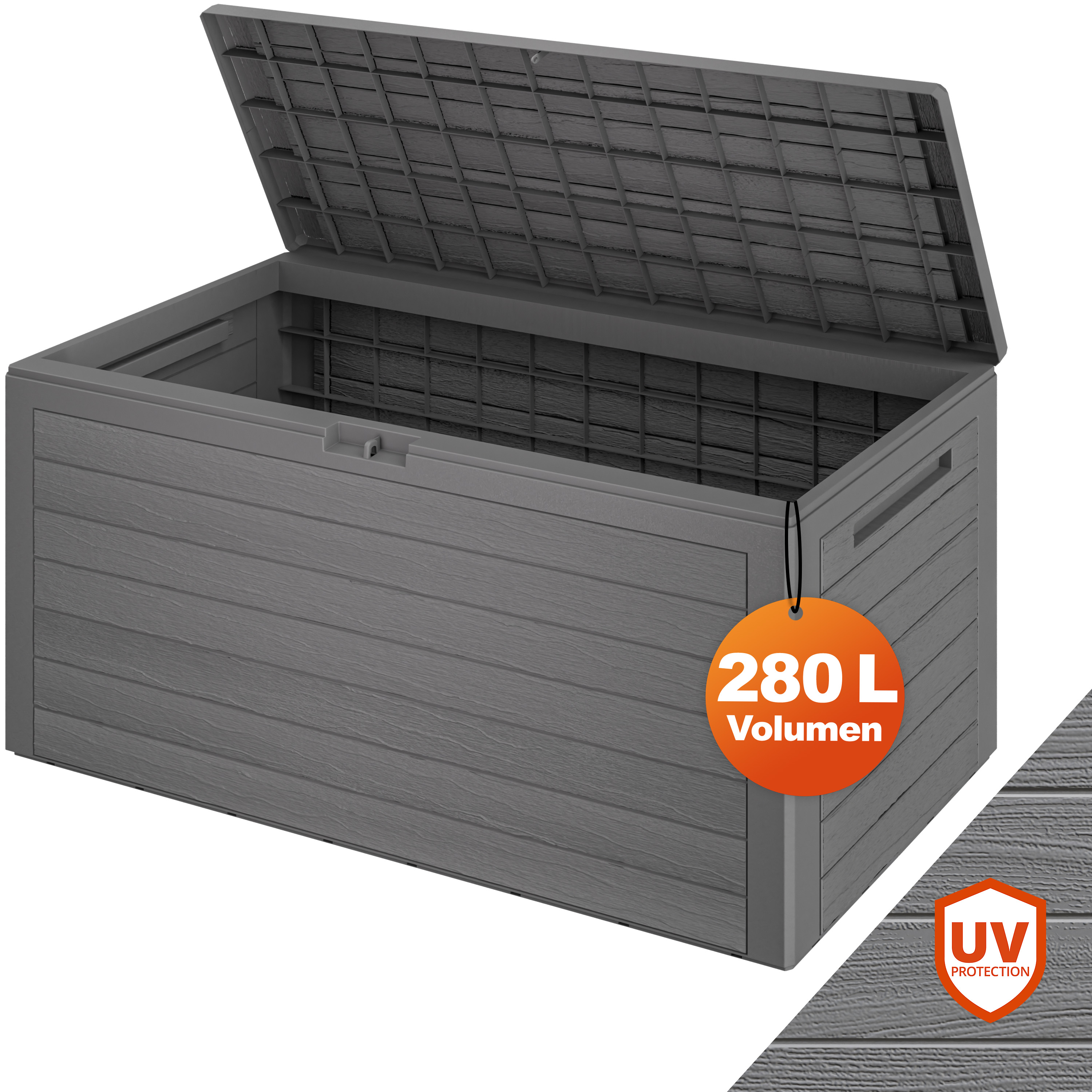 Kussenbox\u0020Woody\u0020Grijs\u0020Houtlook\u0020280L