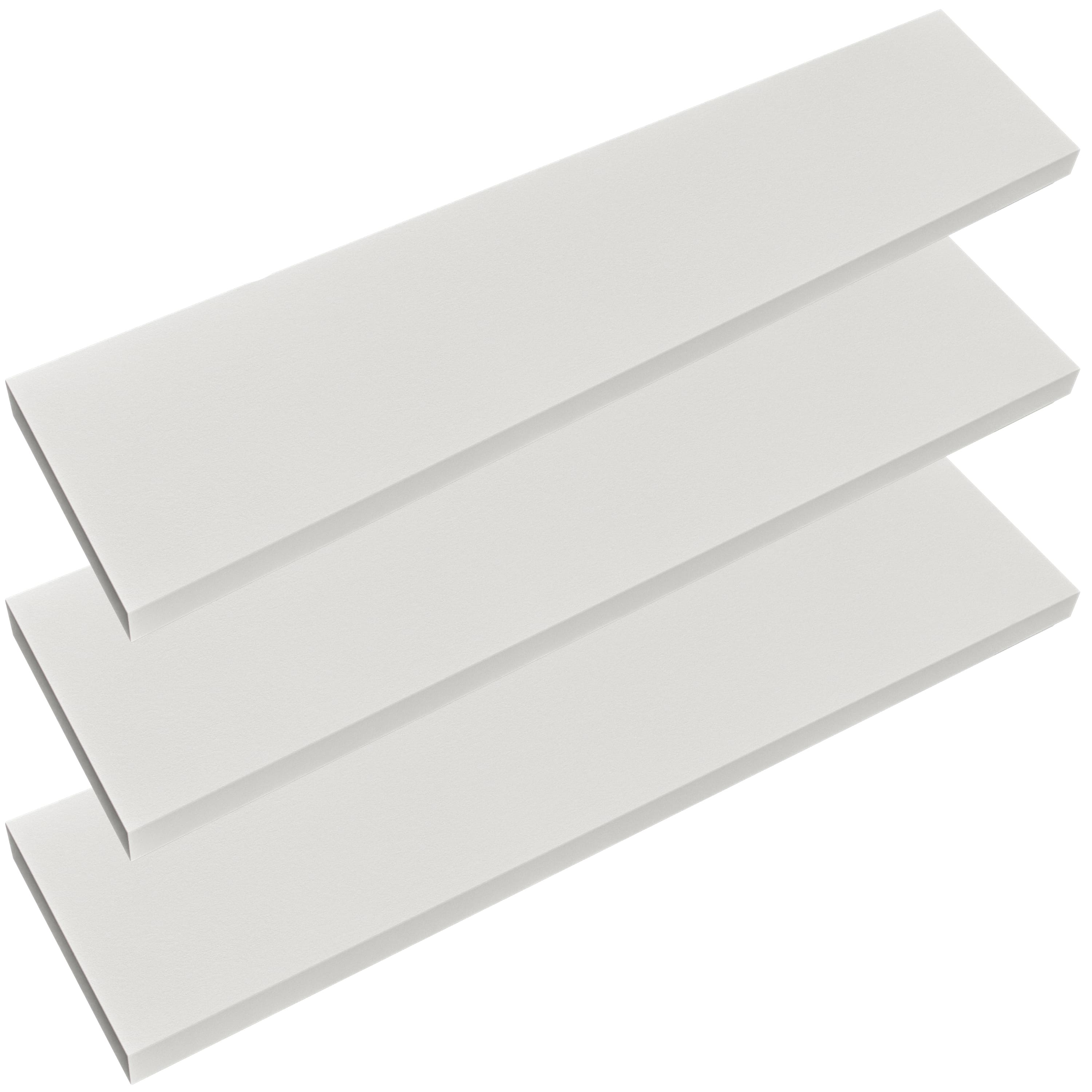 Wandplank\u0020Zwevend\u00203\u0020Stuks\u0020Wit\u0020MDF\u0020110x23x3,8cm