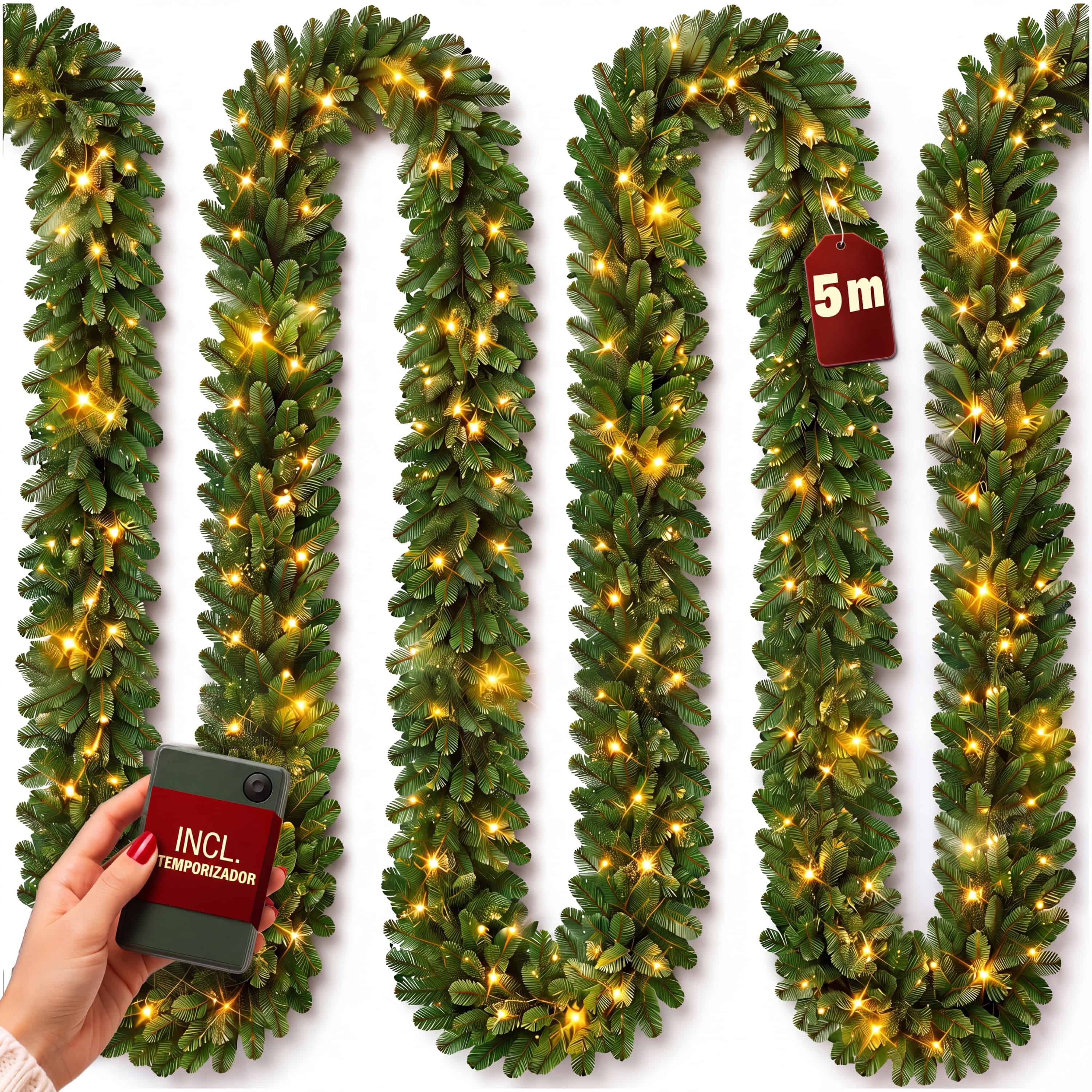 Premium\u0020kerstslinger\u00205\u0020m\u0020met\u0020lichtsnoer