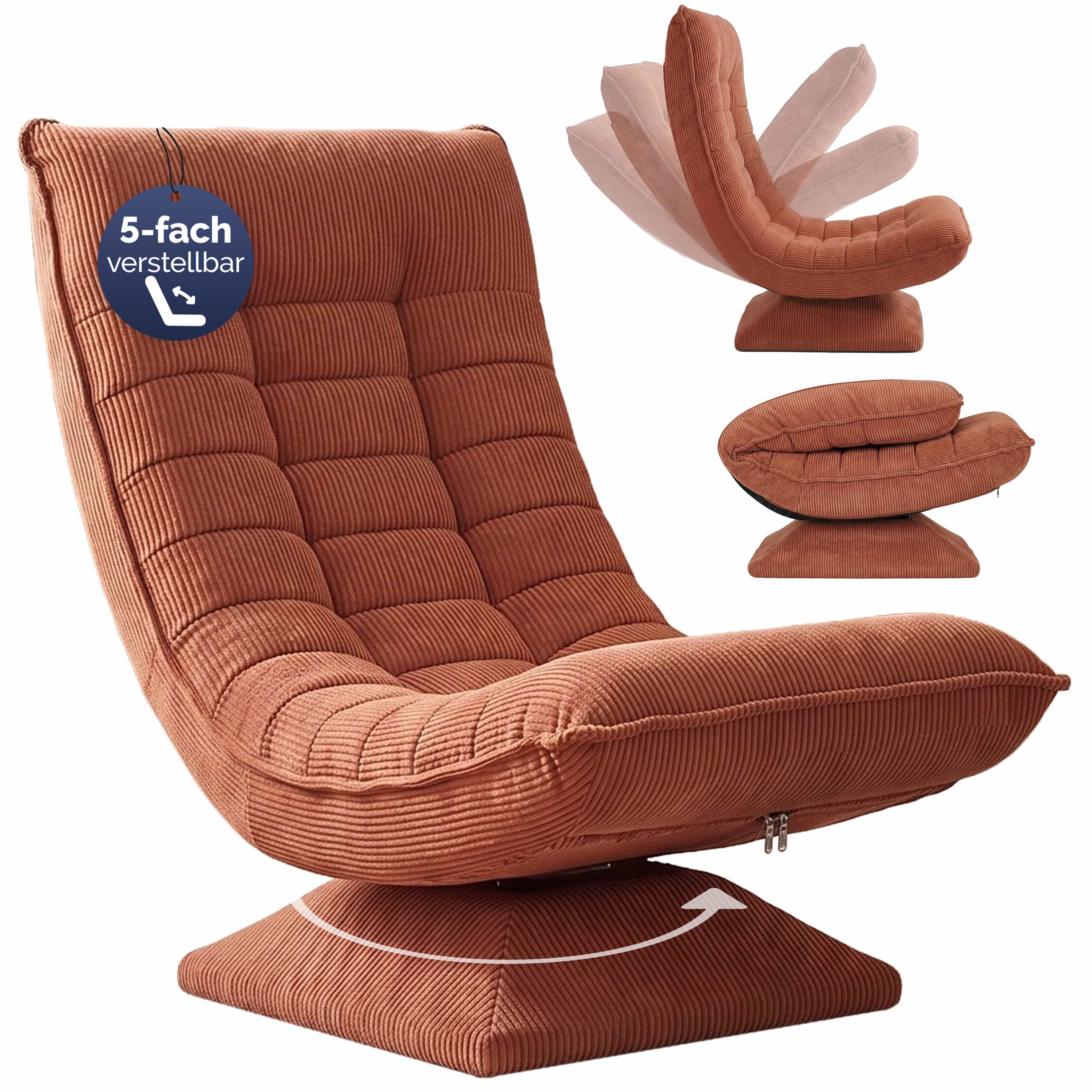 Fauteuil\u0020Aberdeen\u0020terracotta\u0020cordstof,\u00205\u002Dstanden\u0020verstelbaar,\u0020360\u00B0\u0020draaibaar,\u0020opvouwbaar Fauteuil\u0020Aberdeen\u0020terracotta\u0020cordstof,\u00205\u002Dstanden\u0020verstelbaar,\u0020360\u00B0\u0020draaibaar,\u0020opvouwbaar