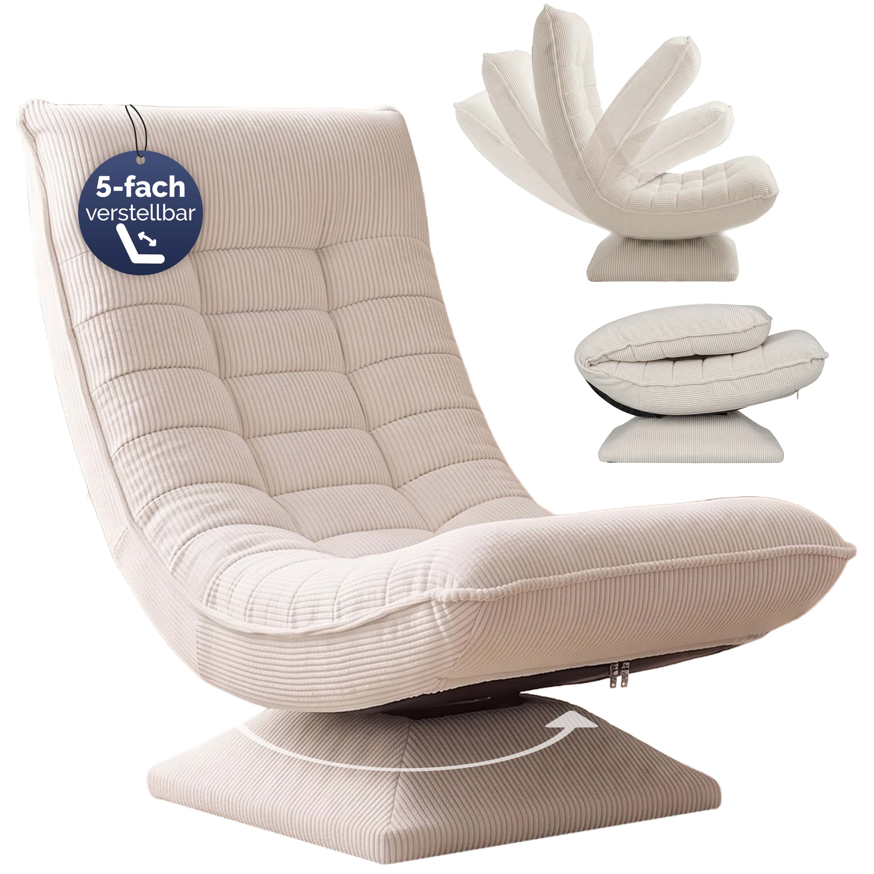 Fauteuil\u0020Aberdeen\u0020cr\u00E8me\u0020ribfluweel\u00205\u002Dstanden\u0020verstelbaar,\u0020360\u00B0\u0020draaibaar,\u0020opvouwbaar Fauteuil\u0020Aberdeen\u0020cr\u00E8me\u0020ribfluweel\u00205\u002Dstanden\u0020verstelbaar,\u0020360\u00B0\u0020draaibaar,\u0020opvouwbaar
