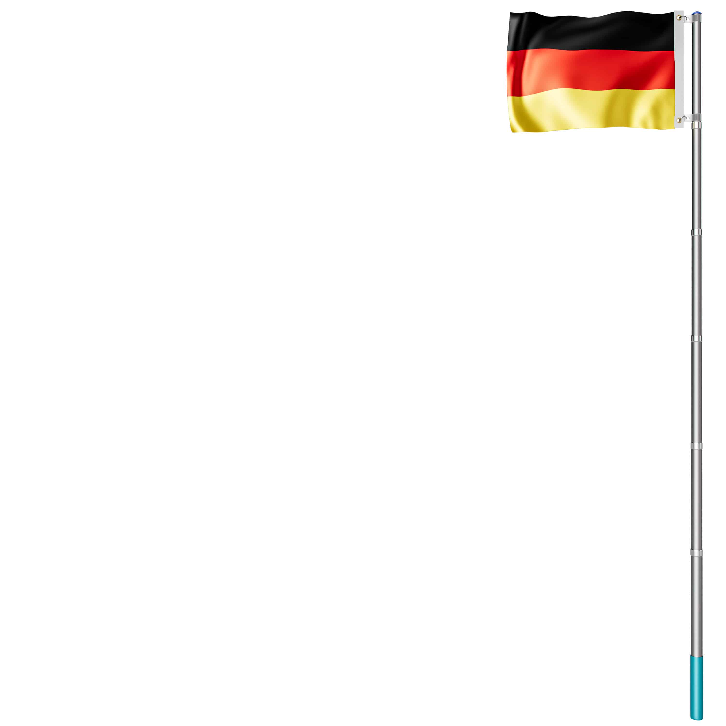 Aluminium\u0020vlaggenmast\u0020650cm\u0020incl\u0020Duitsland\u0020vlag