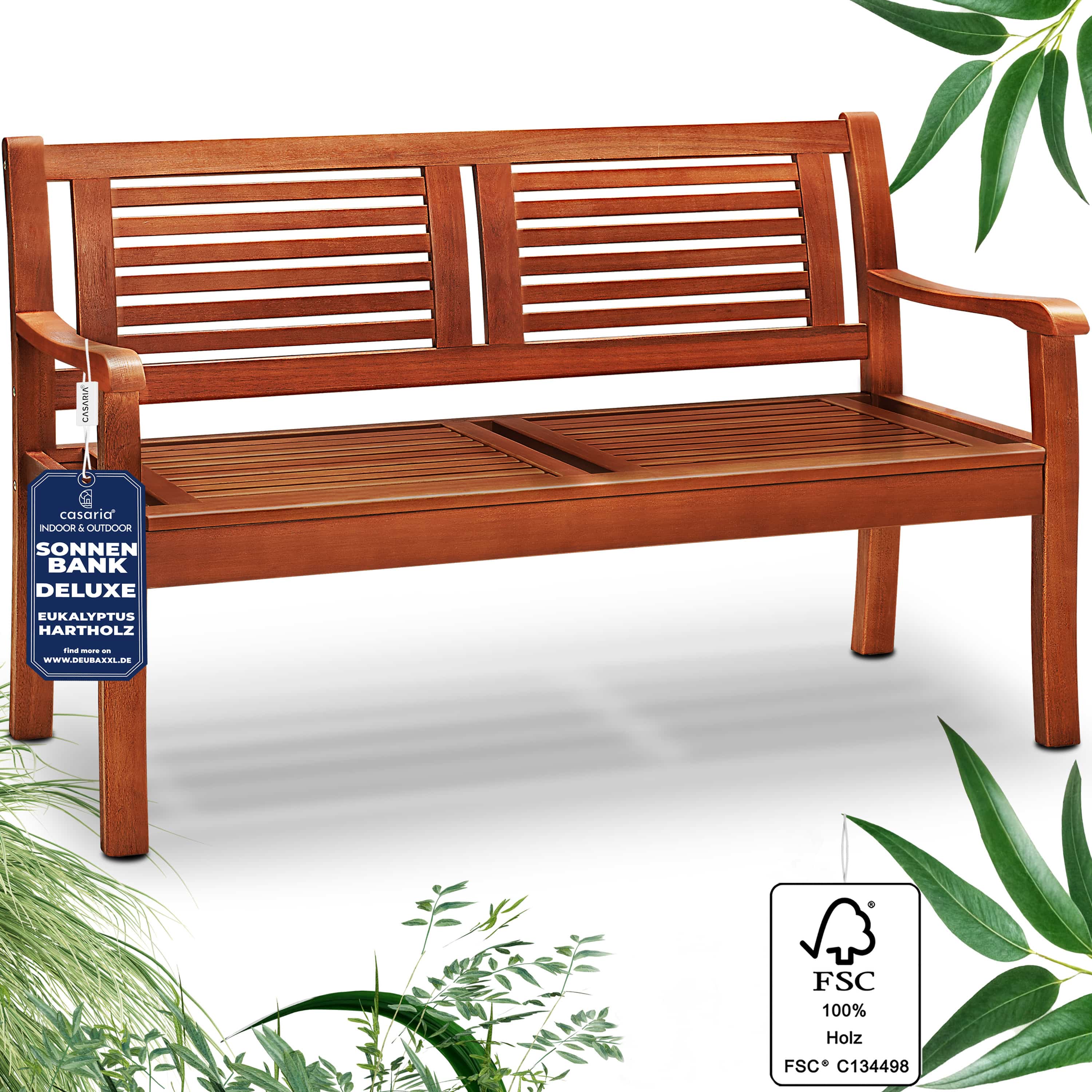 Tuinbank\u0020Bruin\u0020Eucalyptushout\u0020FSC\u00AE\u002Dgecertificeerd\u0020120x56x88cm