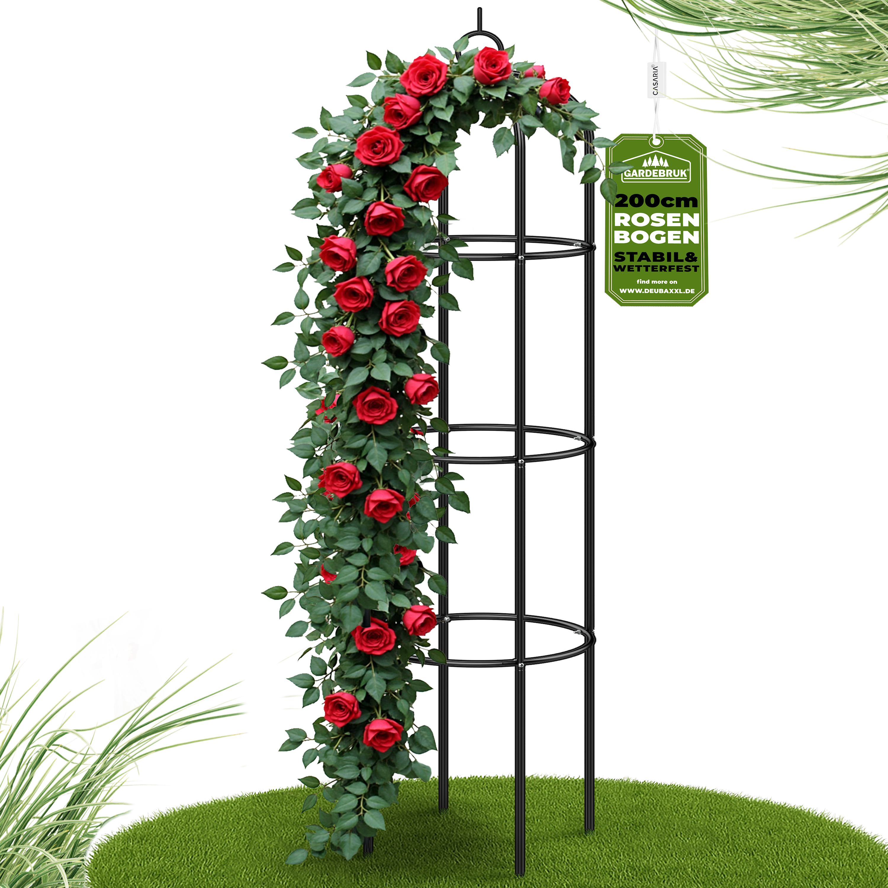 Rozenboog\u0020Zwart\u0020200x40cm