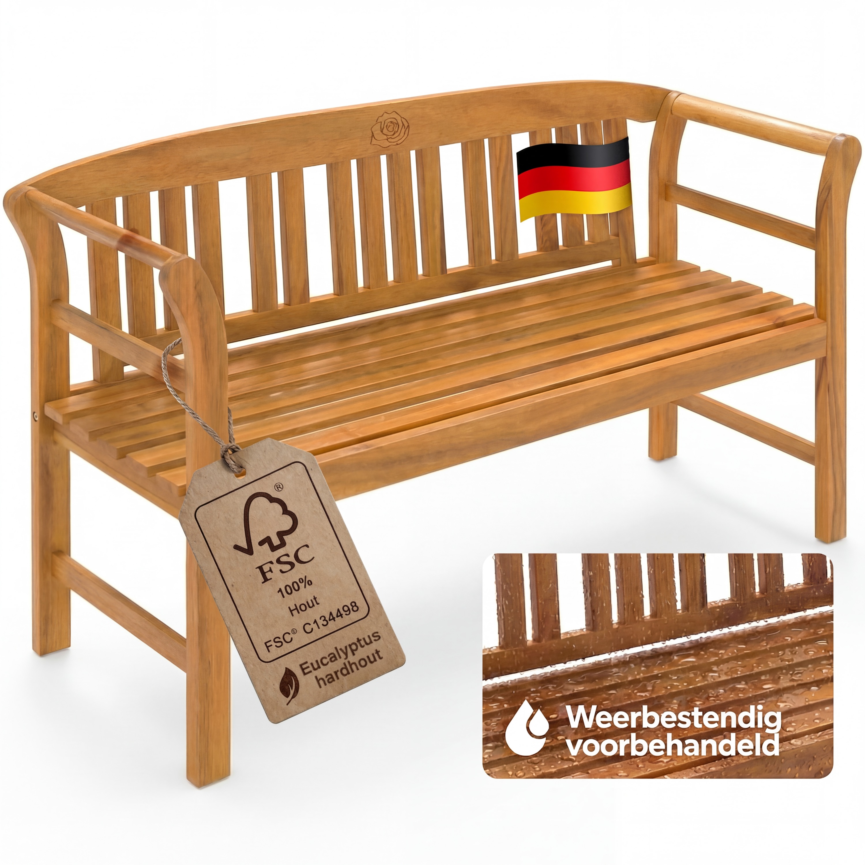 Tuinbank\u0020Roos\u0020Eucalyptushout\u0020FSC\u00AE\u002Dgecertificeerd\u0020157x45x82cm Tuinbank\u0020Roos\u0020Eucalyptushout\u0020FSC\u00AE\u002Dgecertificeerd\u0020157x45x82cm