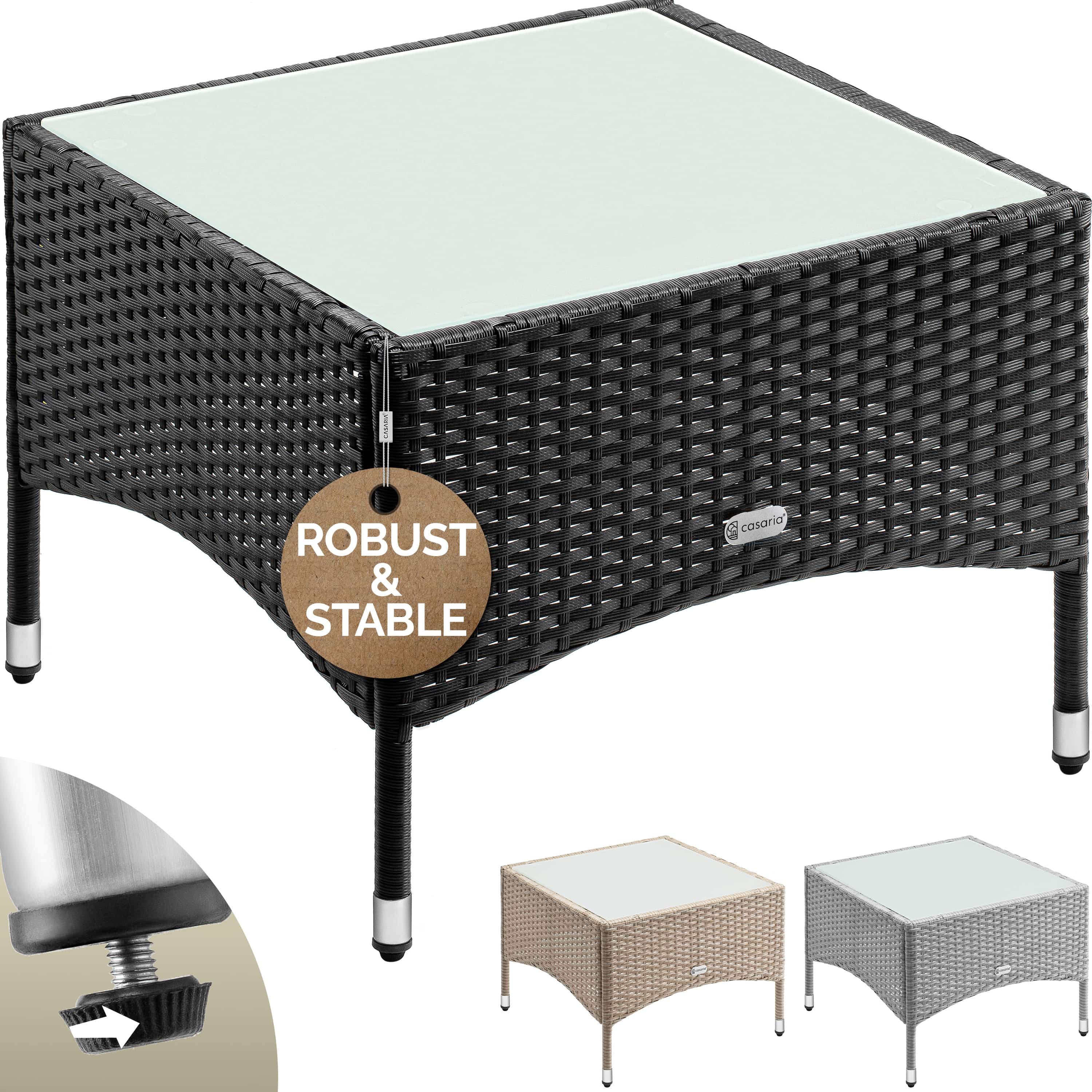 Polyrotan\u0020Bijzettafel\u0020Zwart\u002058x58x42cm Polyrotan\u0020Bijzettafel\u0020Zwart\u002058x58x42cm