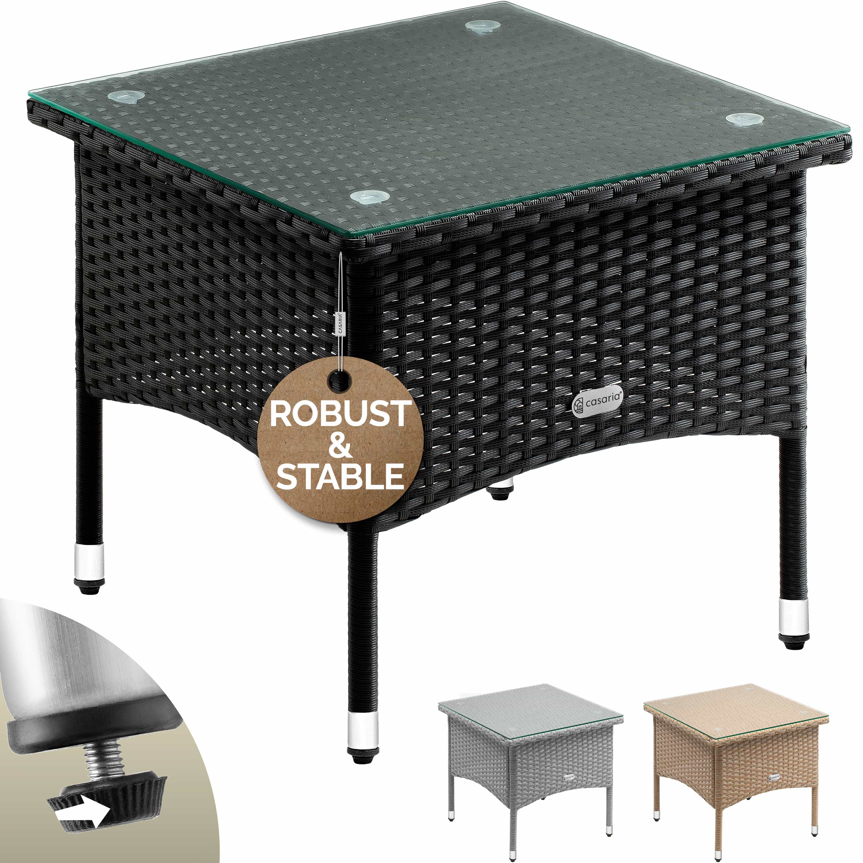 Polyrotan\u0020Bijzettafel\u0020Zwart\u002050x50x45cm Polyrotan\u0020Bijzettafel\u0020Zwart\u002050x50x45cm