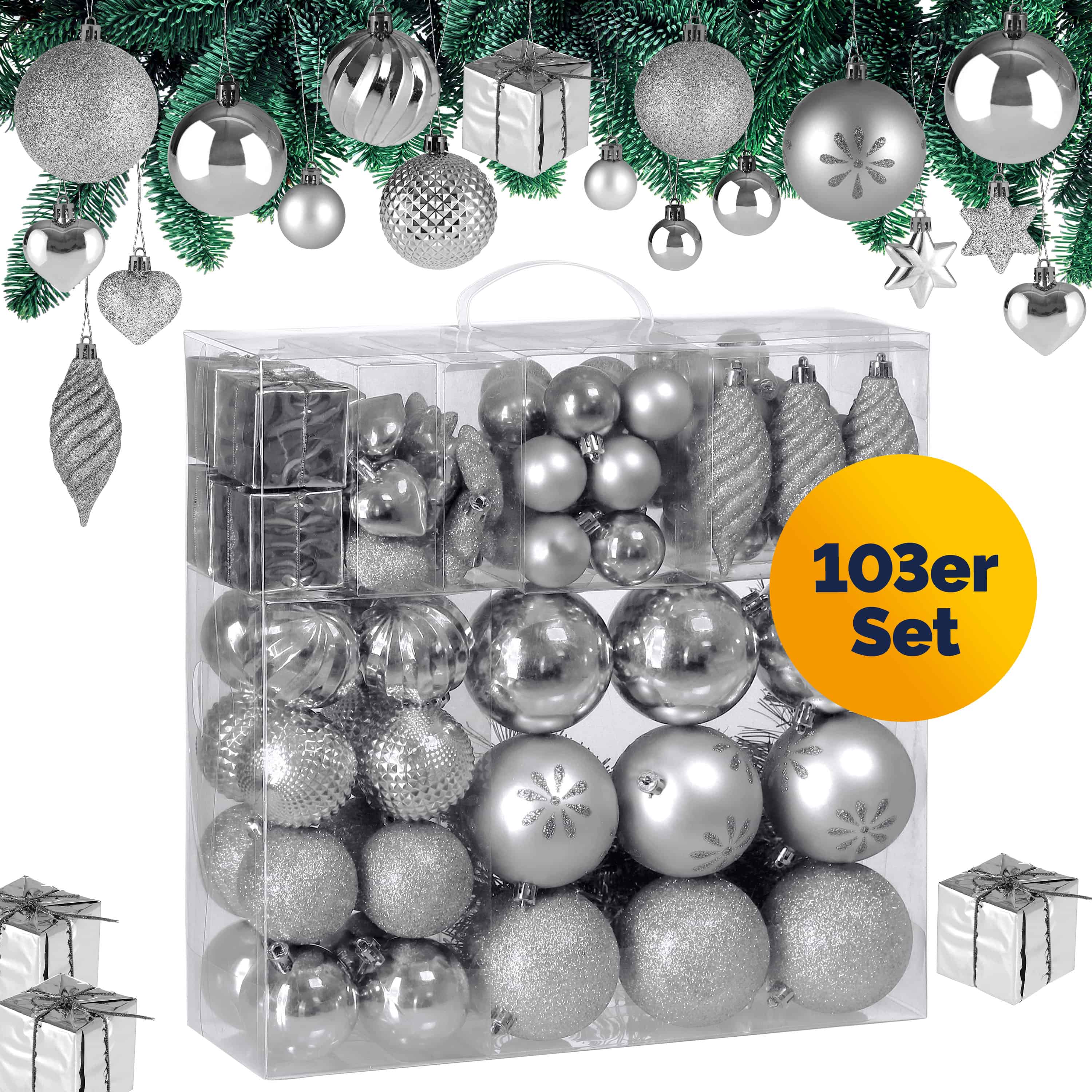 Kerstballen\u0020Zilver\u0020103\u002Ddelig Kerstballen\u0020Zilver\u0020103\u002Ddelig