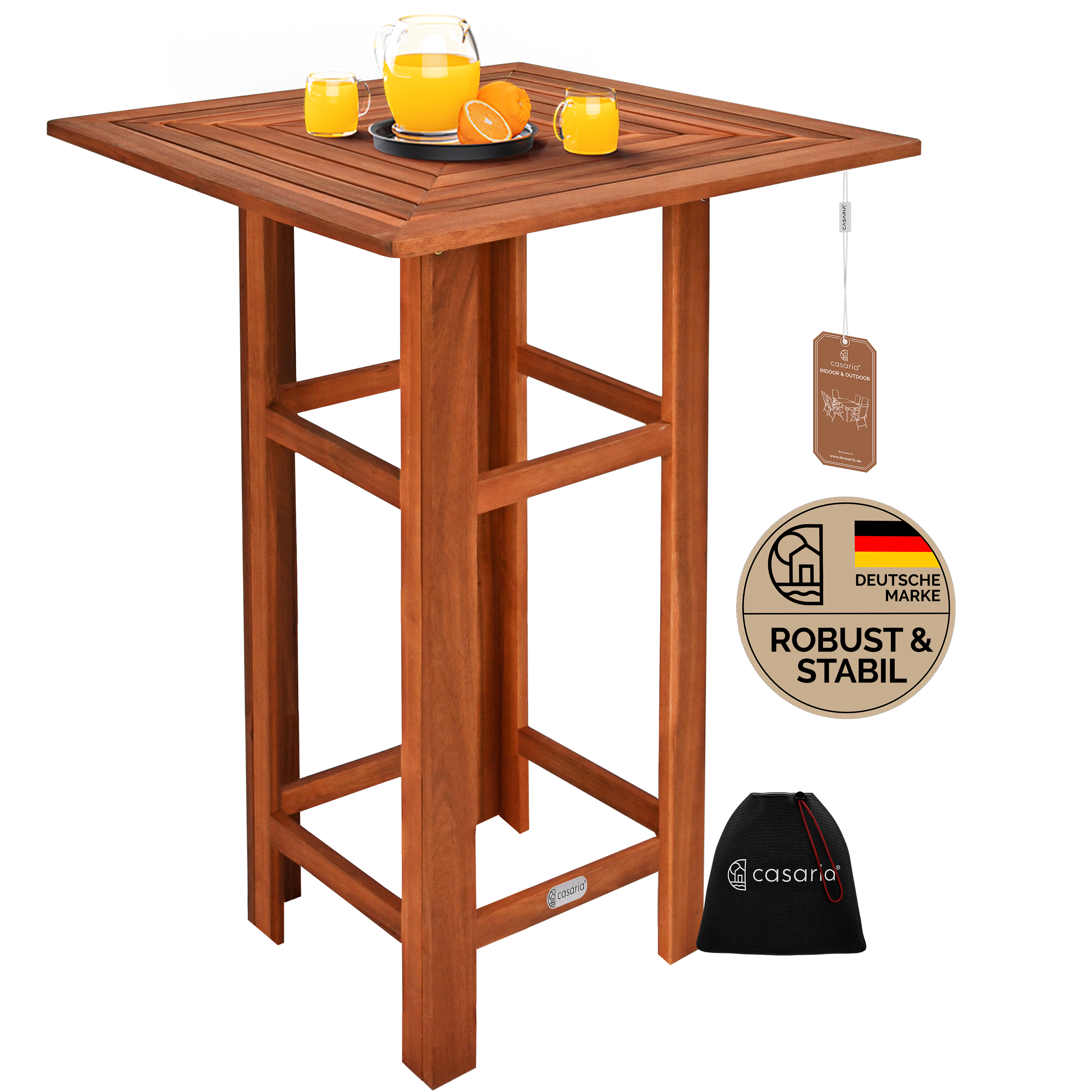 Statafel\u0020Acaciahout\u002075x75x110cm Statafel\u0020Acaciahout\u002075x75x110cm
