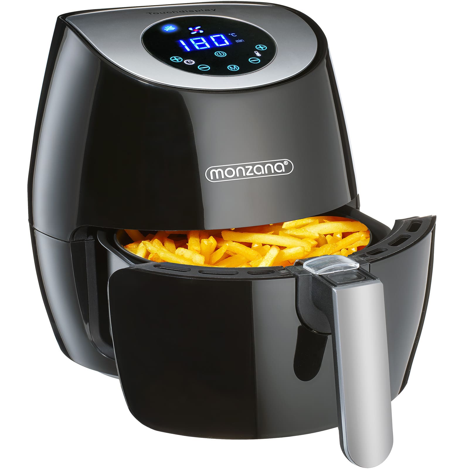 Heteluchtfriteuse\u0020Zwart\u0020RVS\u0020Kunststof\u00202,6L\u00201500W