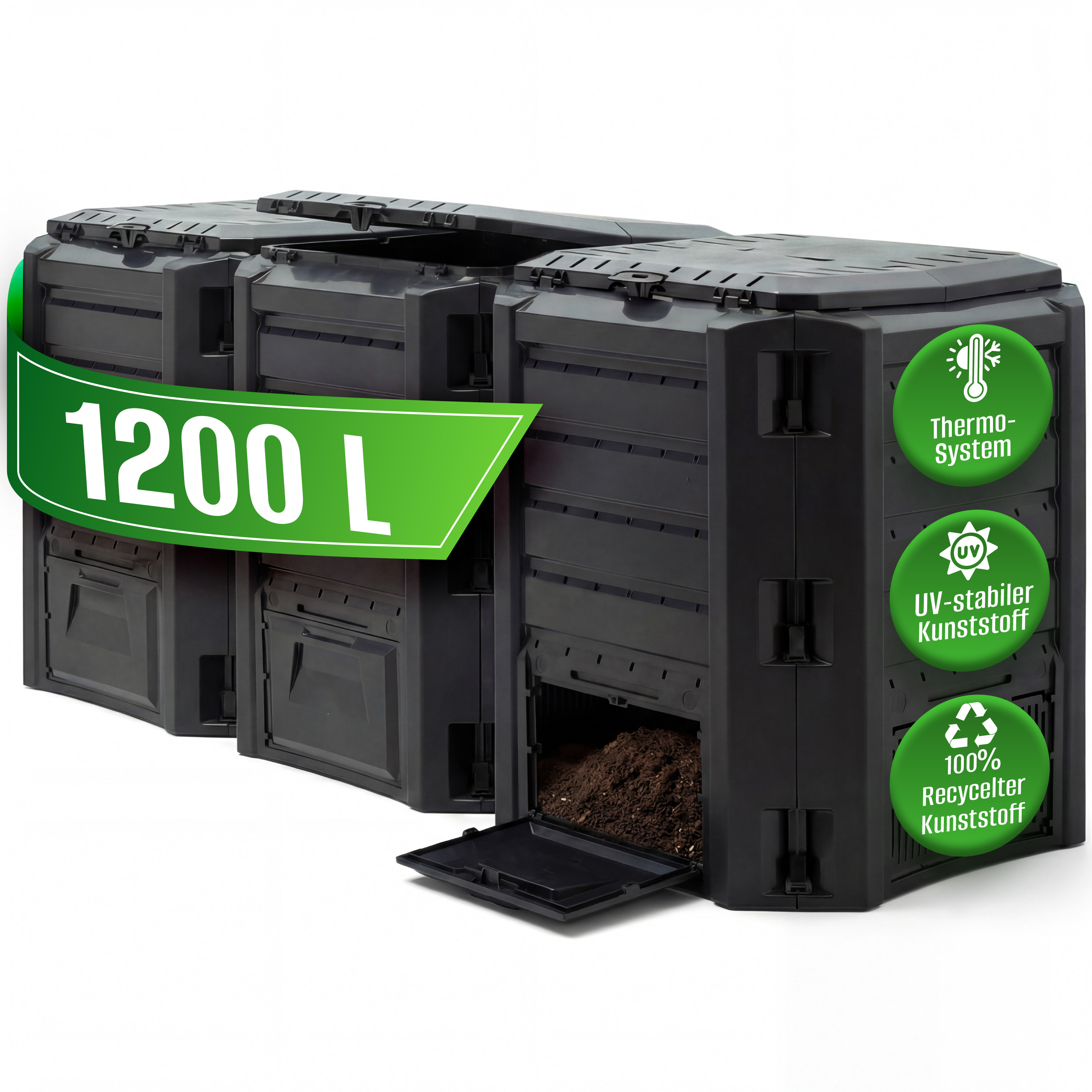 Compostbak\u0020Zwart\u00201200L Compostbak\u0020Zwart\u00201200L
