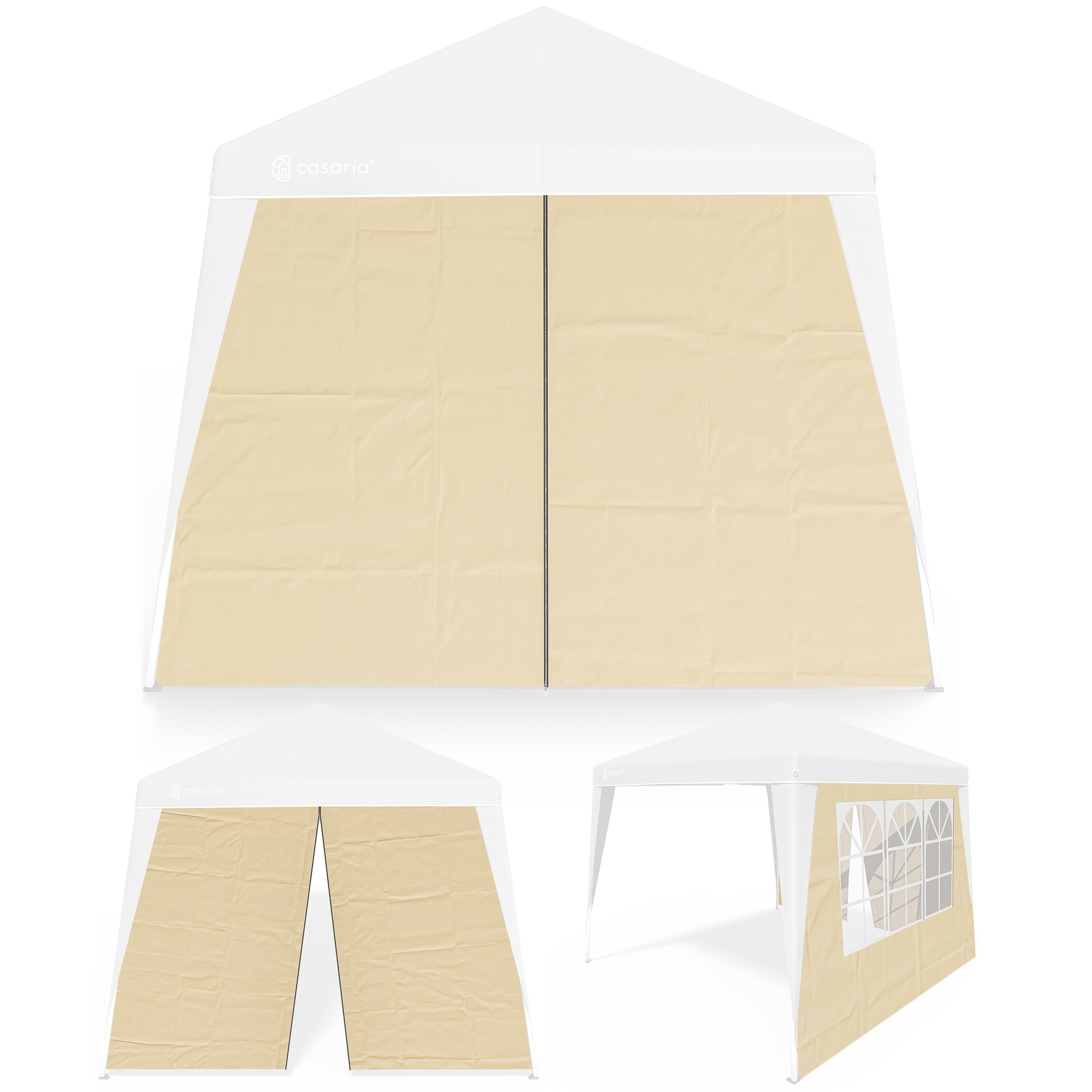 Zijwand\u00202\u0020Stuks\u0020voor\u0020Paviljoen\u0020Capri\u0020Beige\u00203x3m