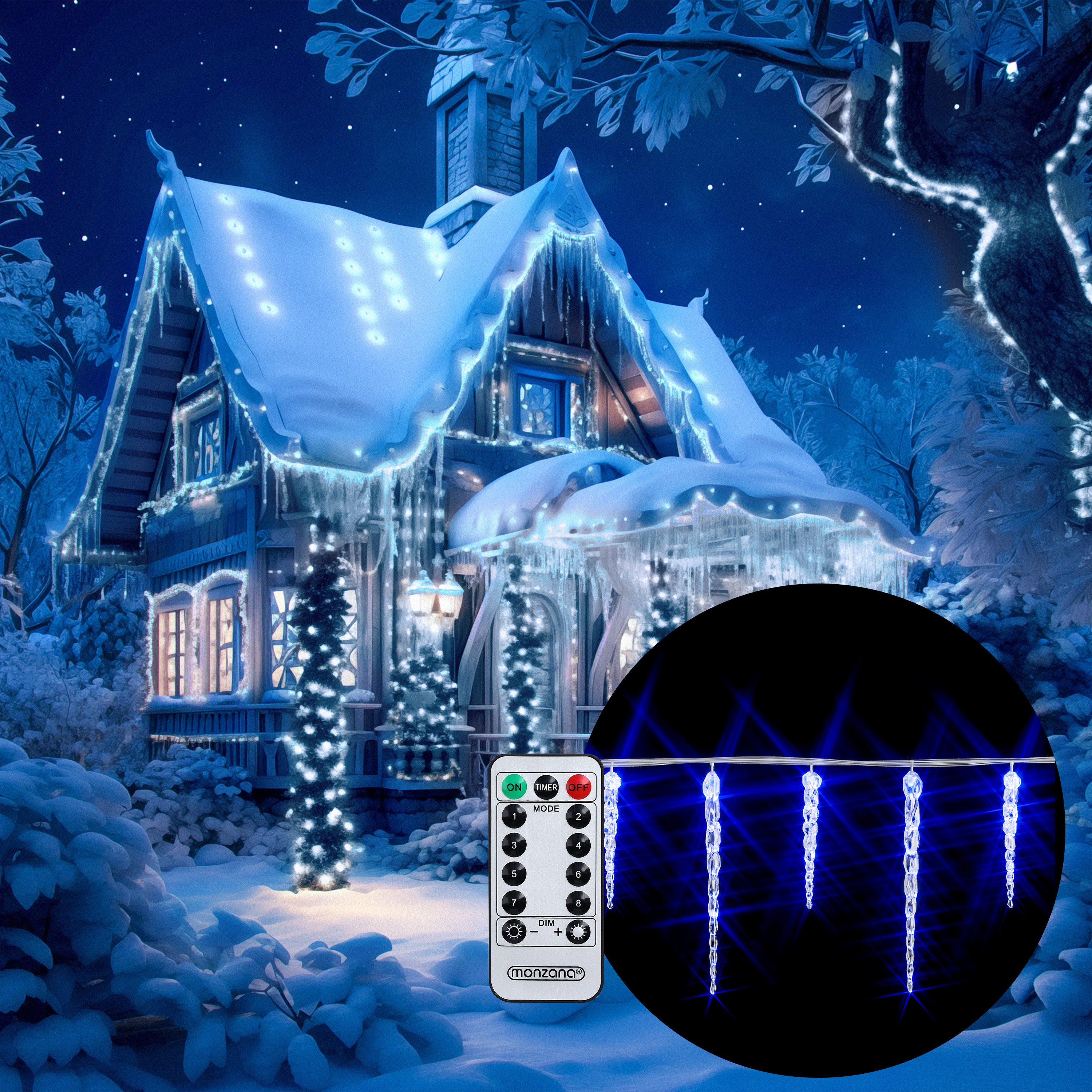 Kerstverlichting\u0020Ijspegels\u002040\u0020LED\u00B4s\u0020Blauw\u002010,5m