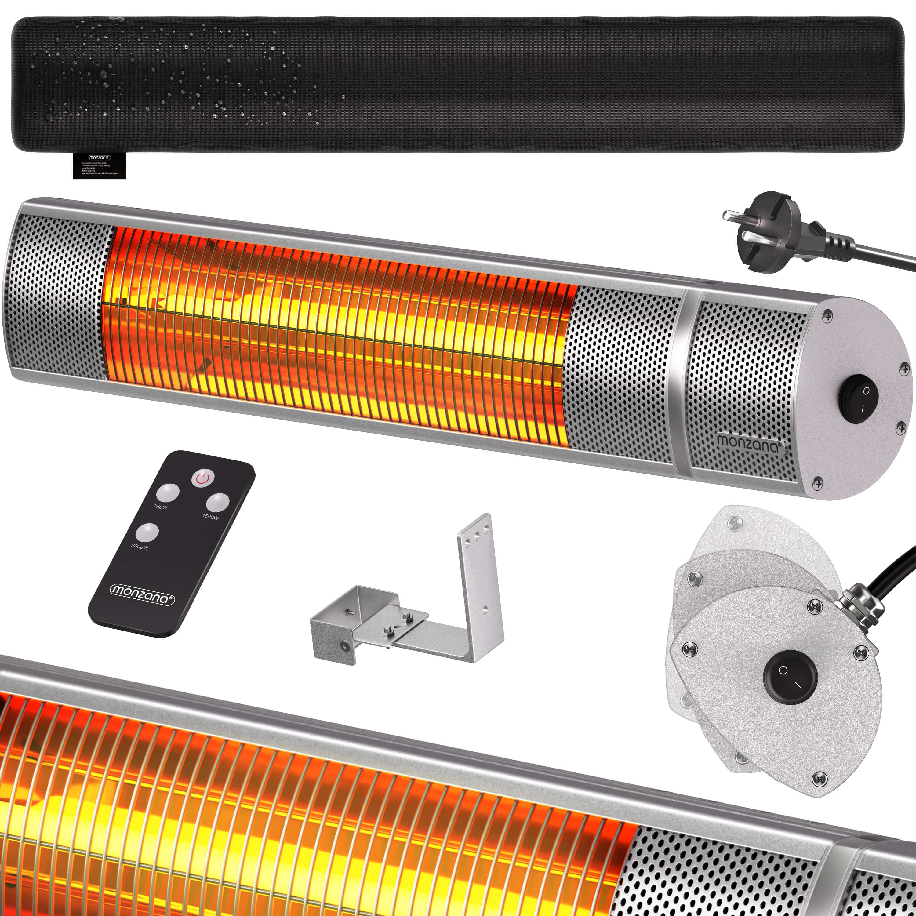 Terrasverwarmer\u0020MZH2000\u0020Zilver\u00202000W