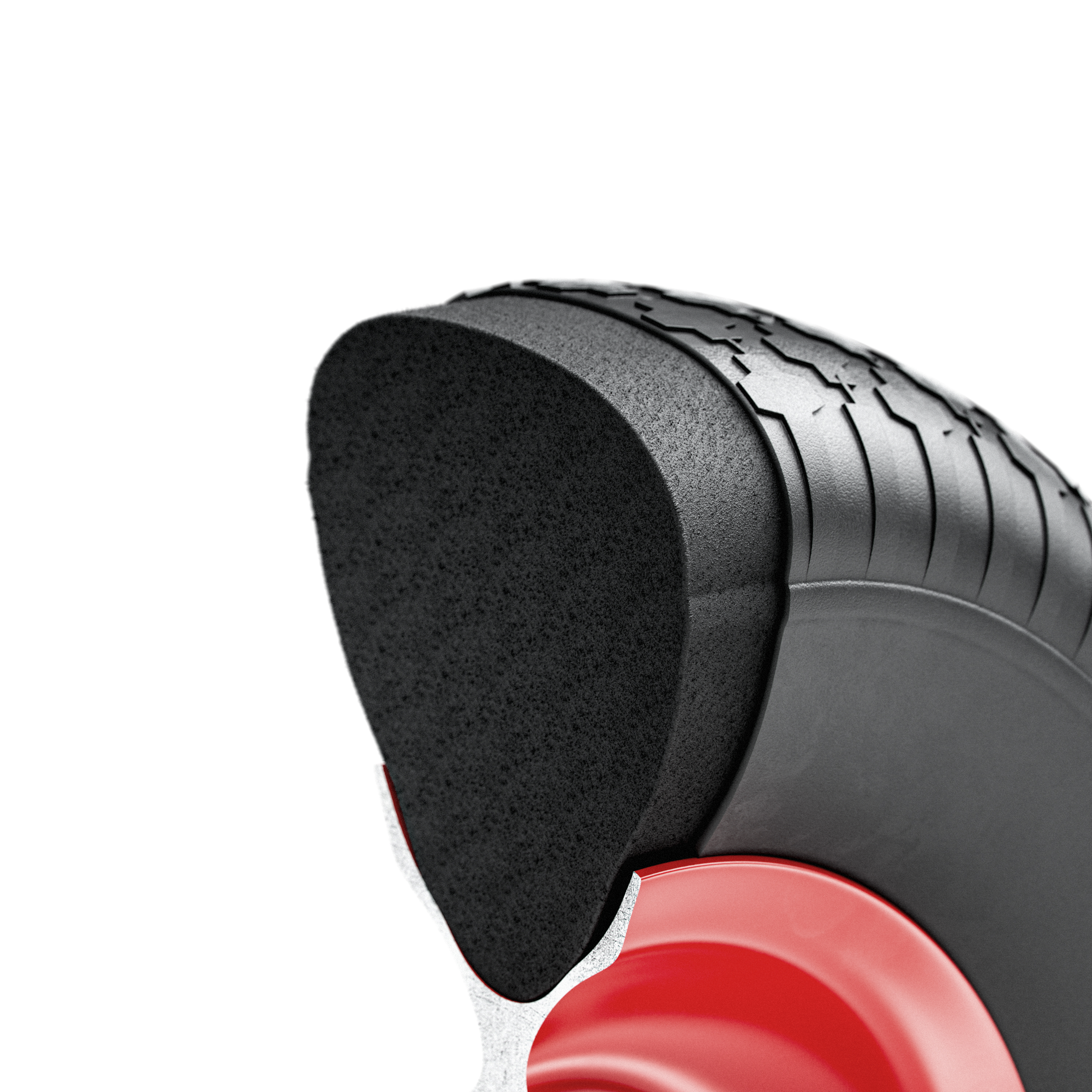 Kruiwagenwiel\u0020Zwart\u002FRood\u0020Rubber\u0020\u00F839cm\u0020max\u0020200kg