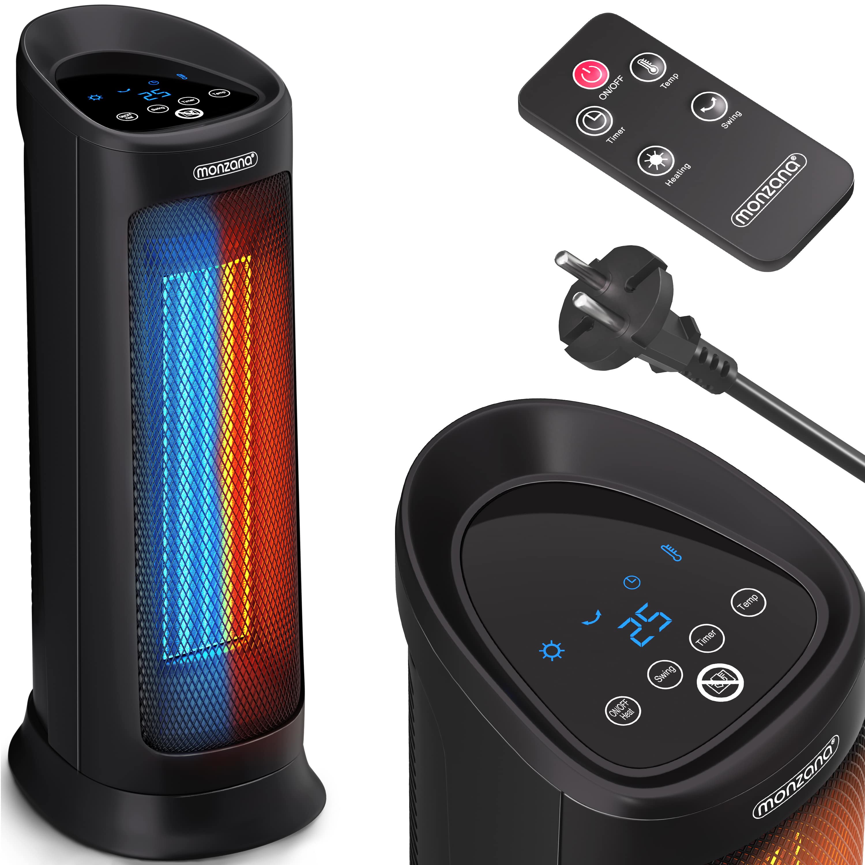Keramische\u0020Ventilatorkachel\u0020MZKH2200\u0020Zwart\u00202000W