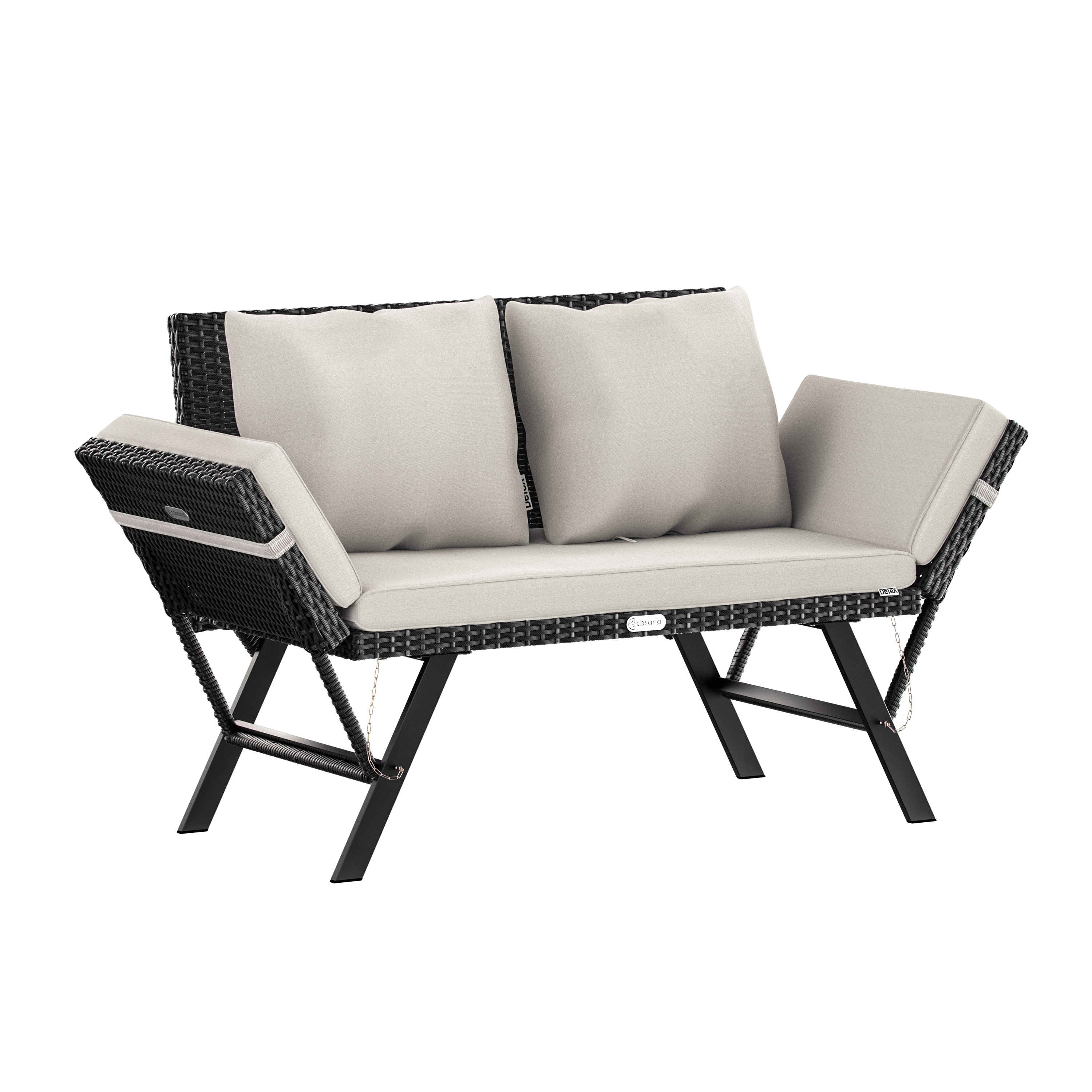 Polyrotan\u0020Tuinbank\u0020Zwart\u002FCr\u00E8me\u0020176x56x81cm Polyrotan\u0020Tuinbank\u0020Zwart\u002FCr\u00E8me\u0020176x56x81cm