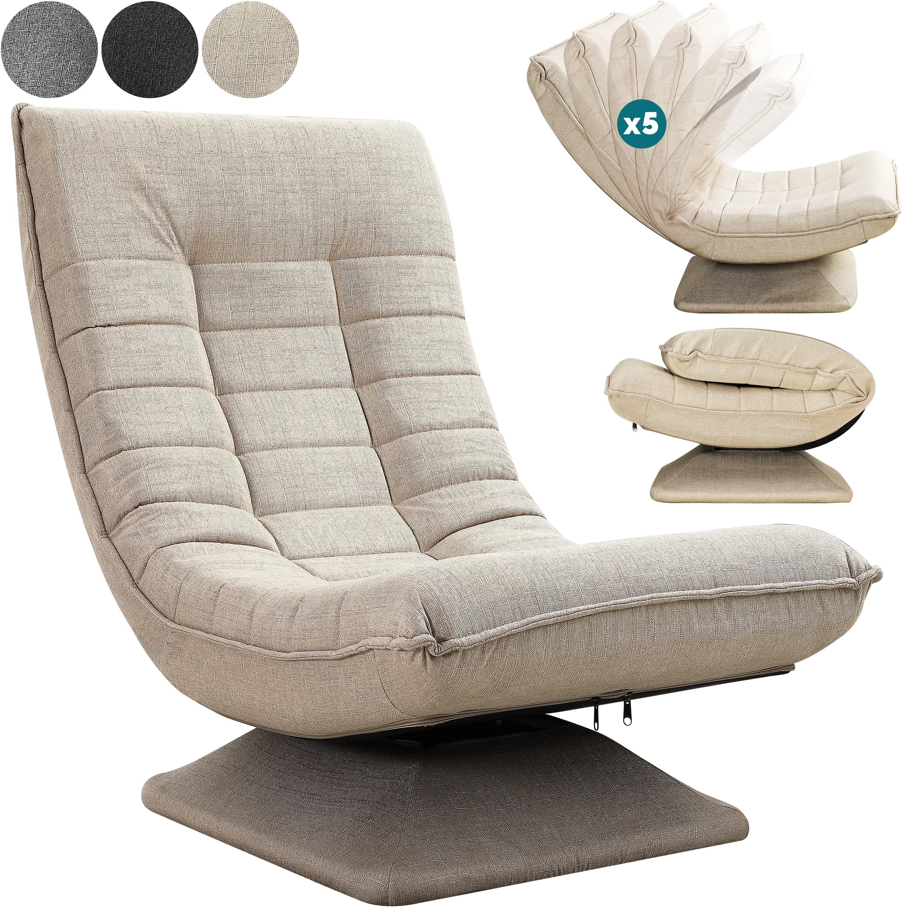 Relax\u0020Lounger\u0020Aberdeen\u0020Stof\u0020Cr\u00E8me