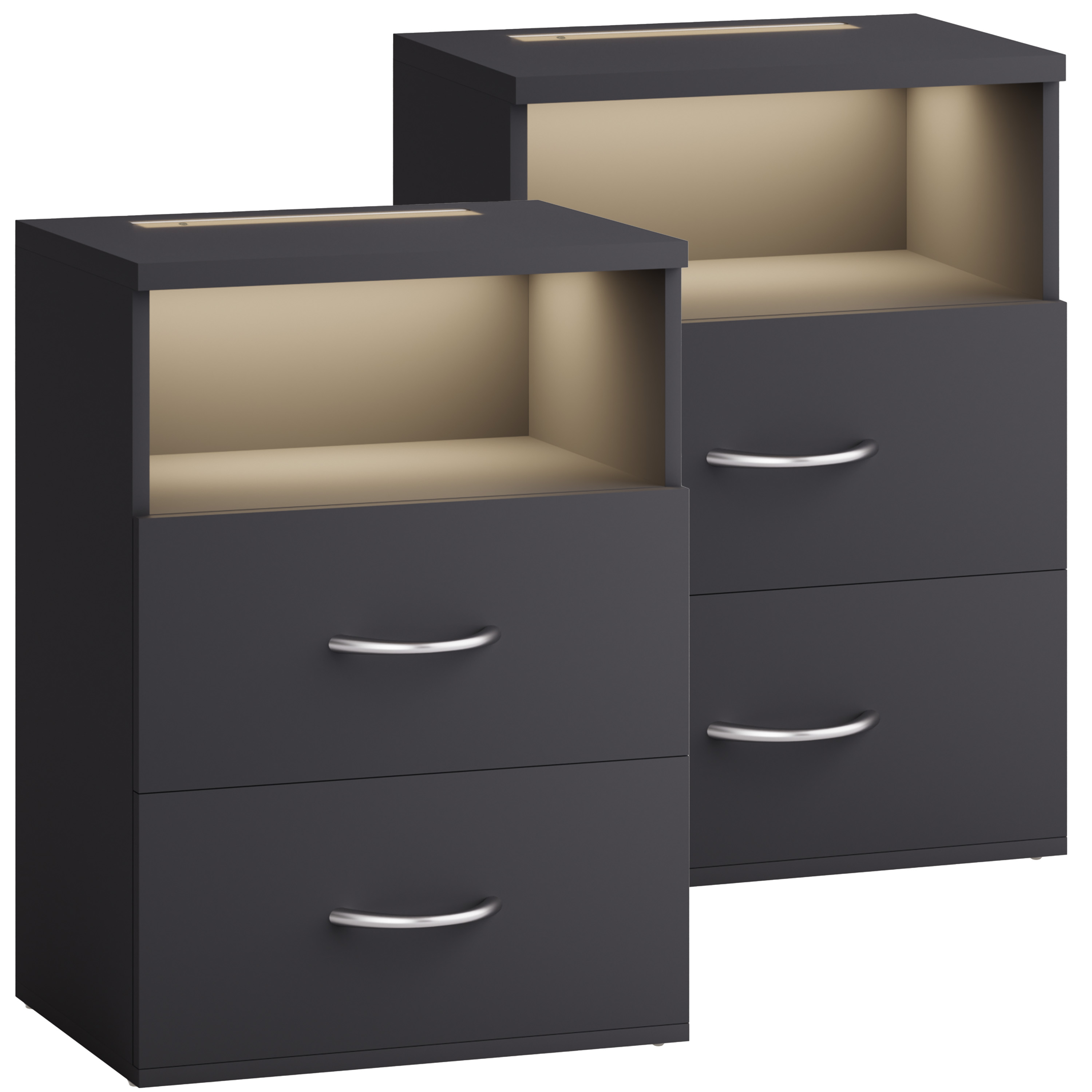 Nachtkastje\u0020Jamie\u0020Set\u0020van\u00202\u0020Antraciet\u002055x40x28cm Nachtkastje\u0020Jamie\u0020Set\u0020van\u00202\u0020Antraciet\u002055x40x28cm