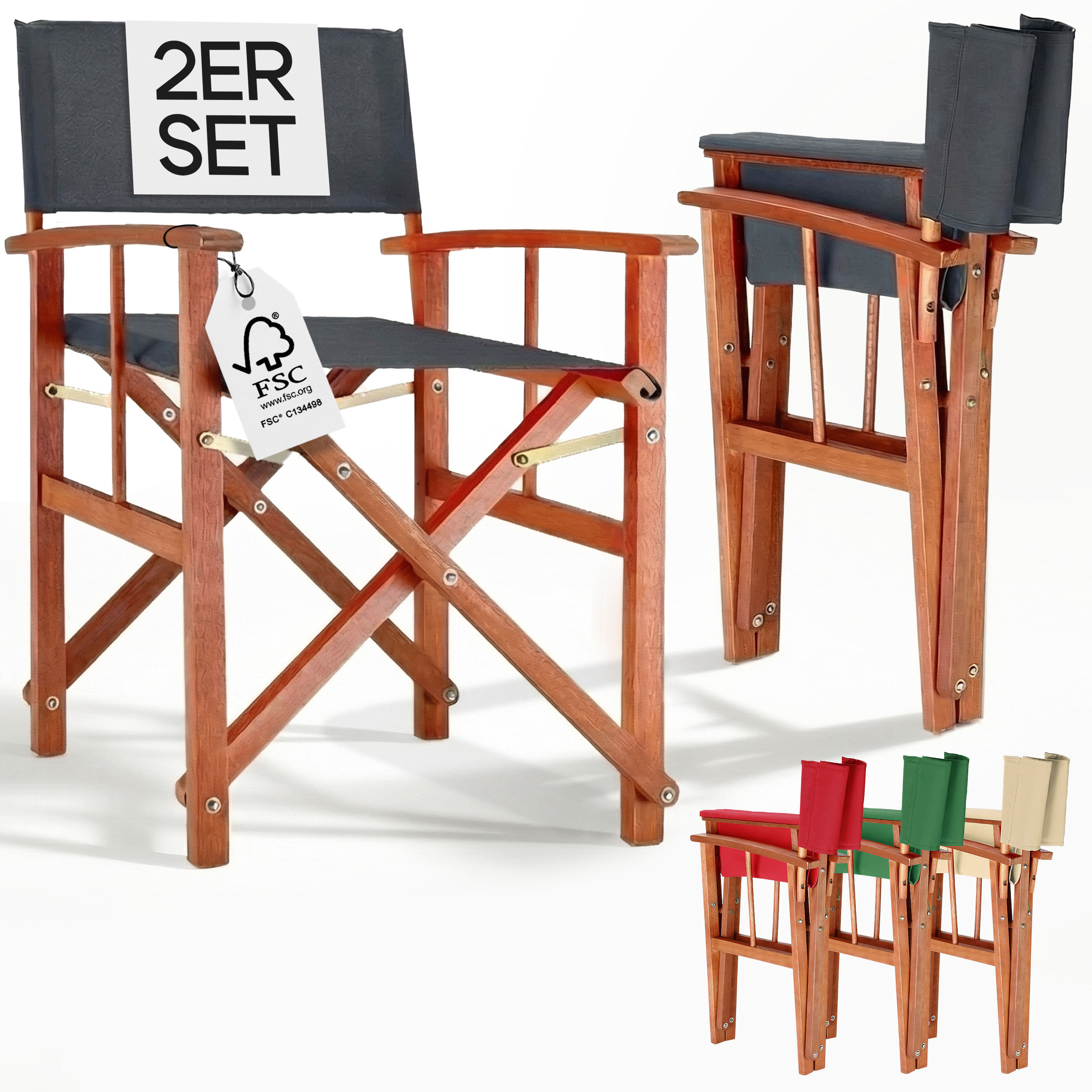 Regisseursstoel\u0020antraciet\u0020set\u0020van\u00202\u0020eucalyptushout\u0020FSC\u00AE\u002Dgecertificeerd\u0020Inklapbare\u0020tuinstoel\u0020tot\u0020160\u0020kg
