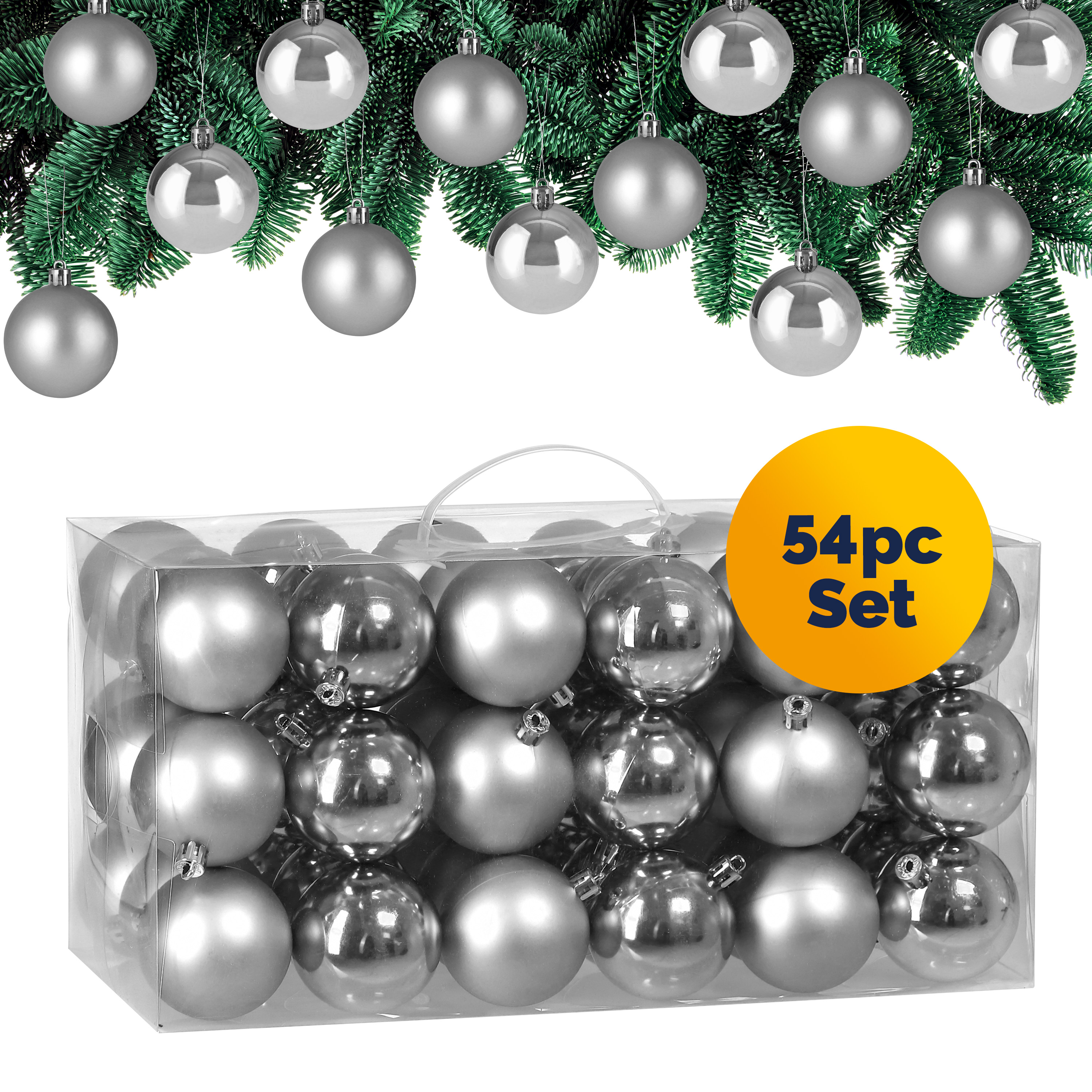 Kerstballen\u0020Zilver\u002054\u0020stuks Kerstballen\u0020Zilver\u002054\u0020stuks