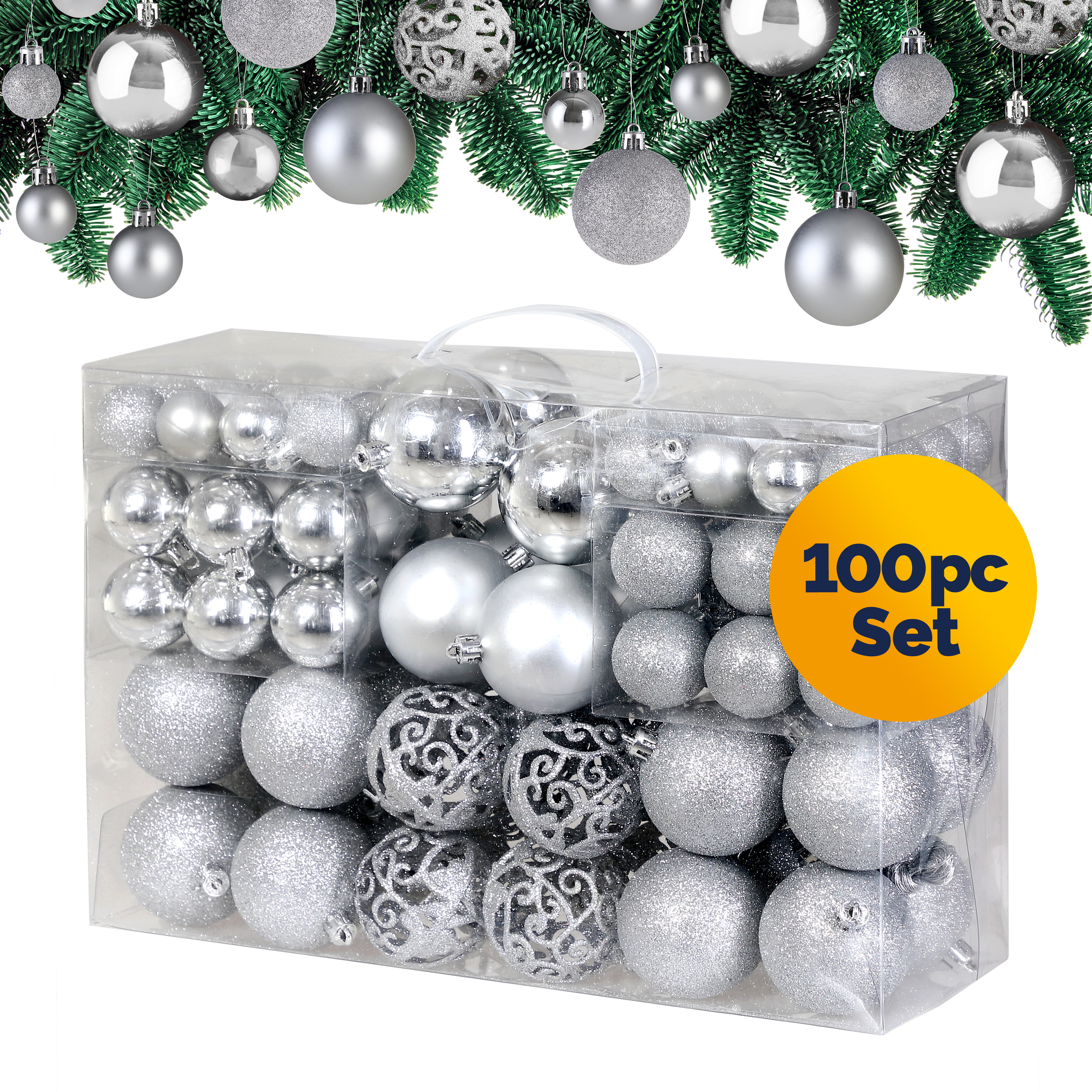 Kerstballen\u0020Zilver\u0020100\u002Ddelig Kerstballen\u0020Zilver\u0020100\u002Ddelig