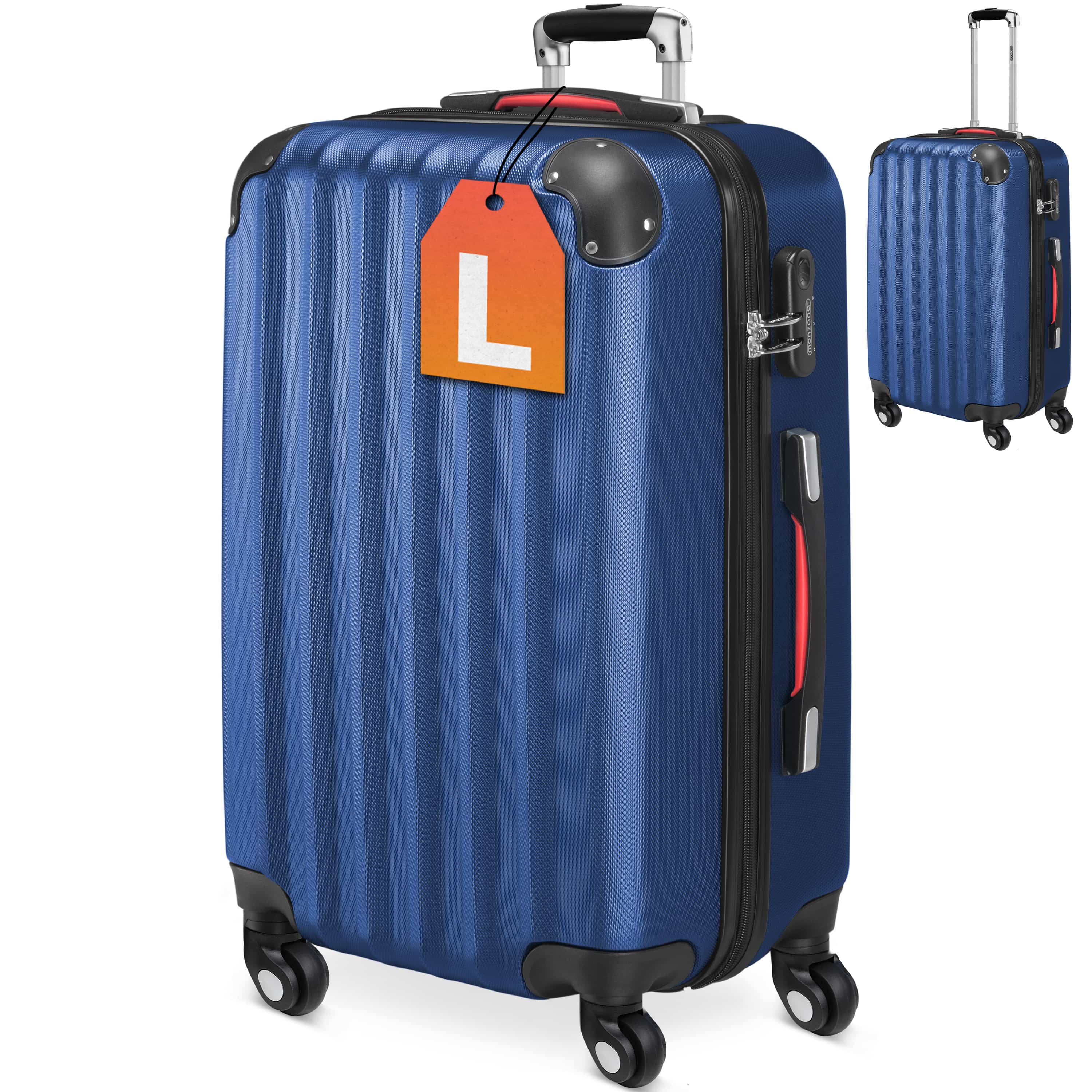 Reiskoffer\u0020Blauw\u0020Kunststof\u002040x25x60cm\u0020Hardcase\u002062\u0020L