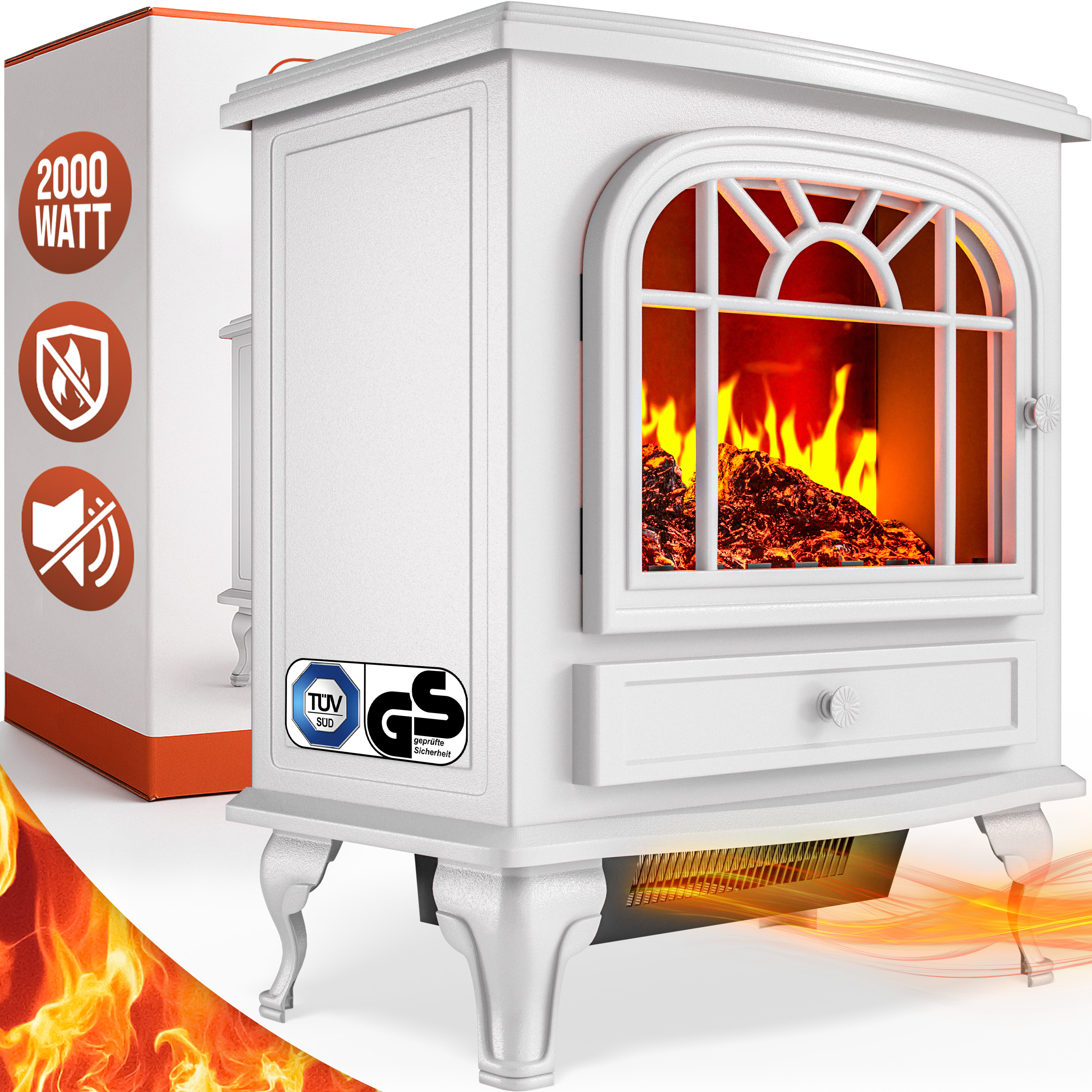 Elektrische\u0020Kachel\u0020Wit\u00202000W\u0020met\u0020Verwarming\u002060x28x50cm
