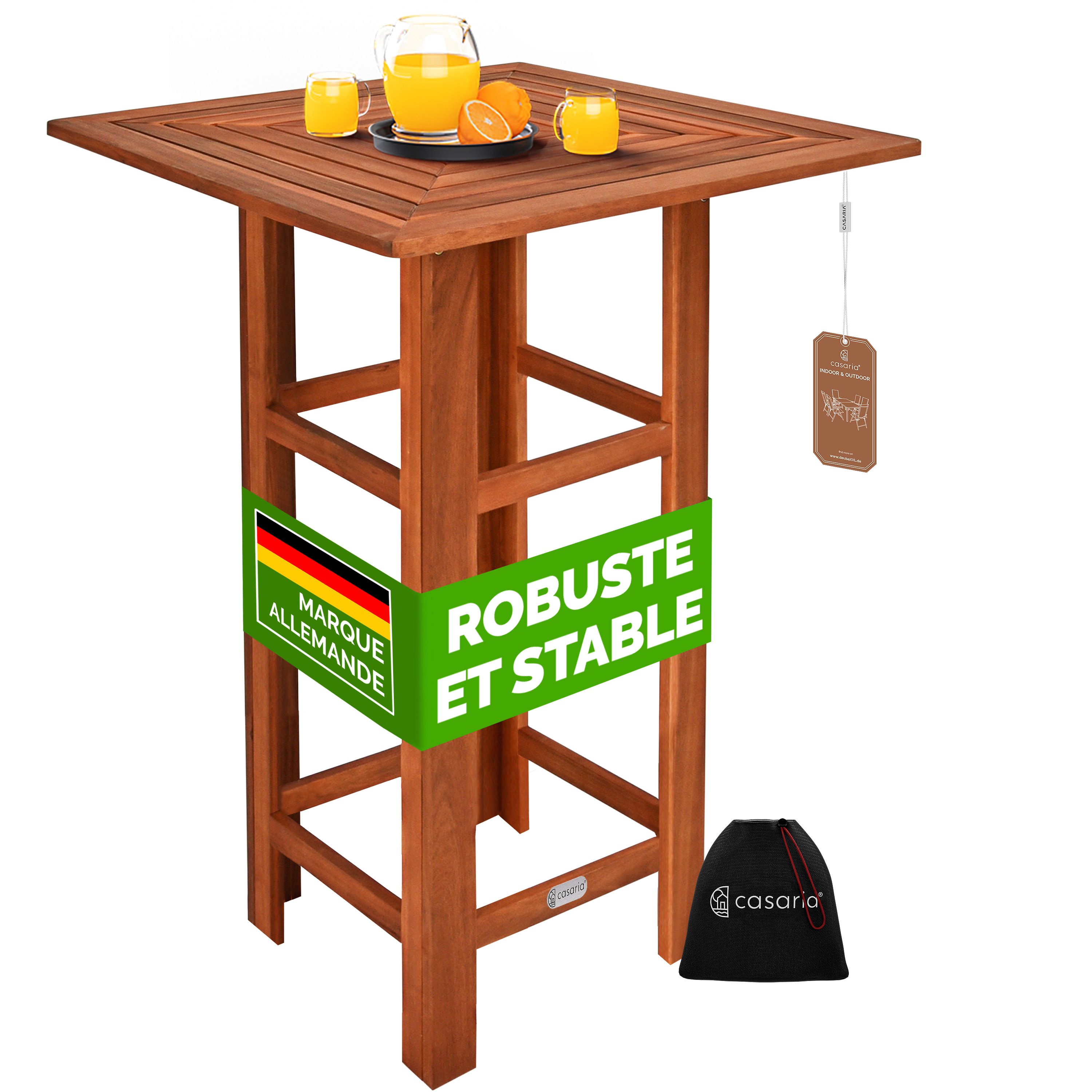 Statafel\u0020Acaciahout\u002075x75x110cm Statafel\u0020Acaciahout\u002075x75x110cm