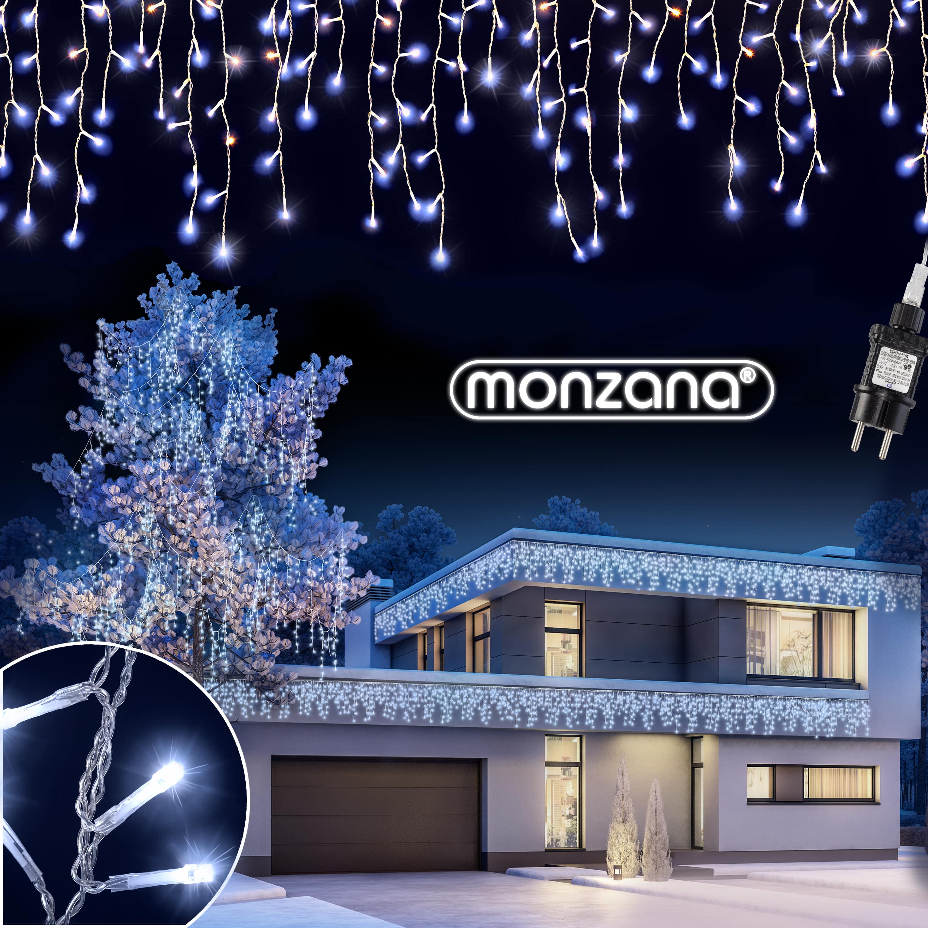 Kerstverlichting\u0020Lichtgordijn\u0020LED\u0020Kerst\u0020Koudwit\u002015m