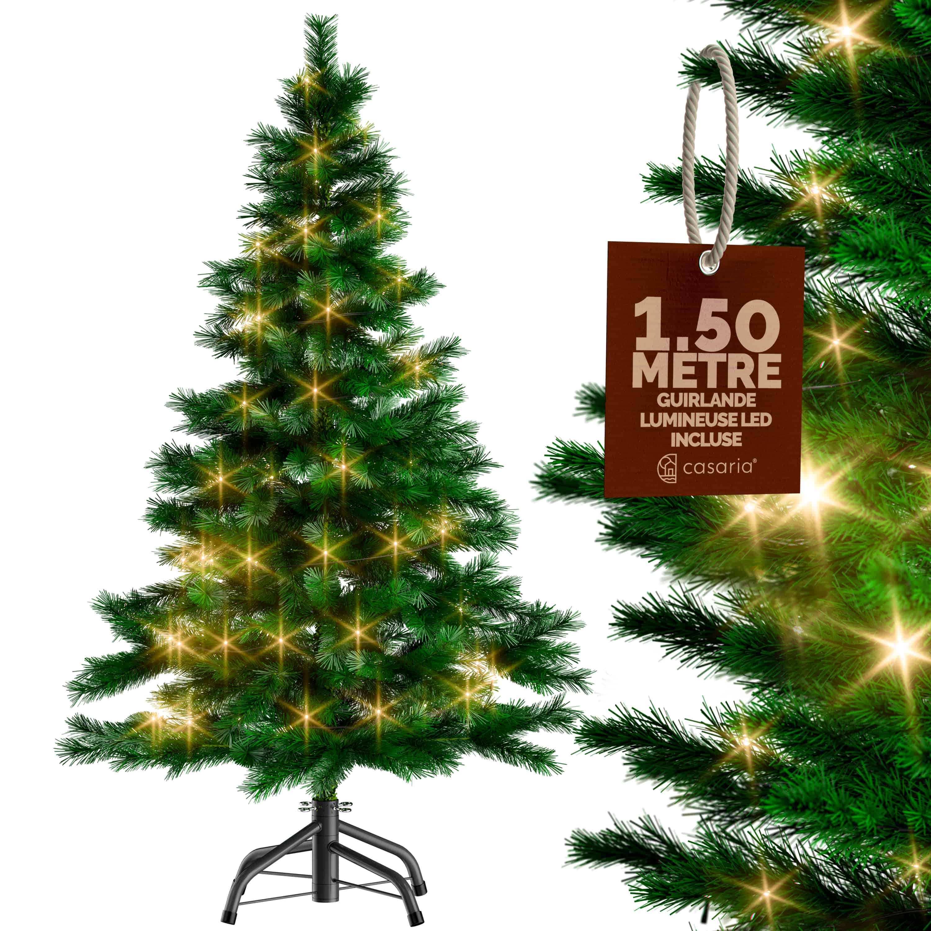 Kunstkerstboom\u0020150cm\u0020met\u0020Verlichting