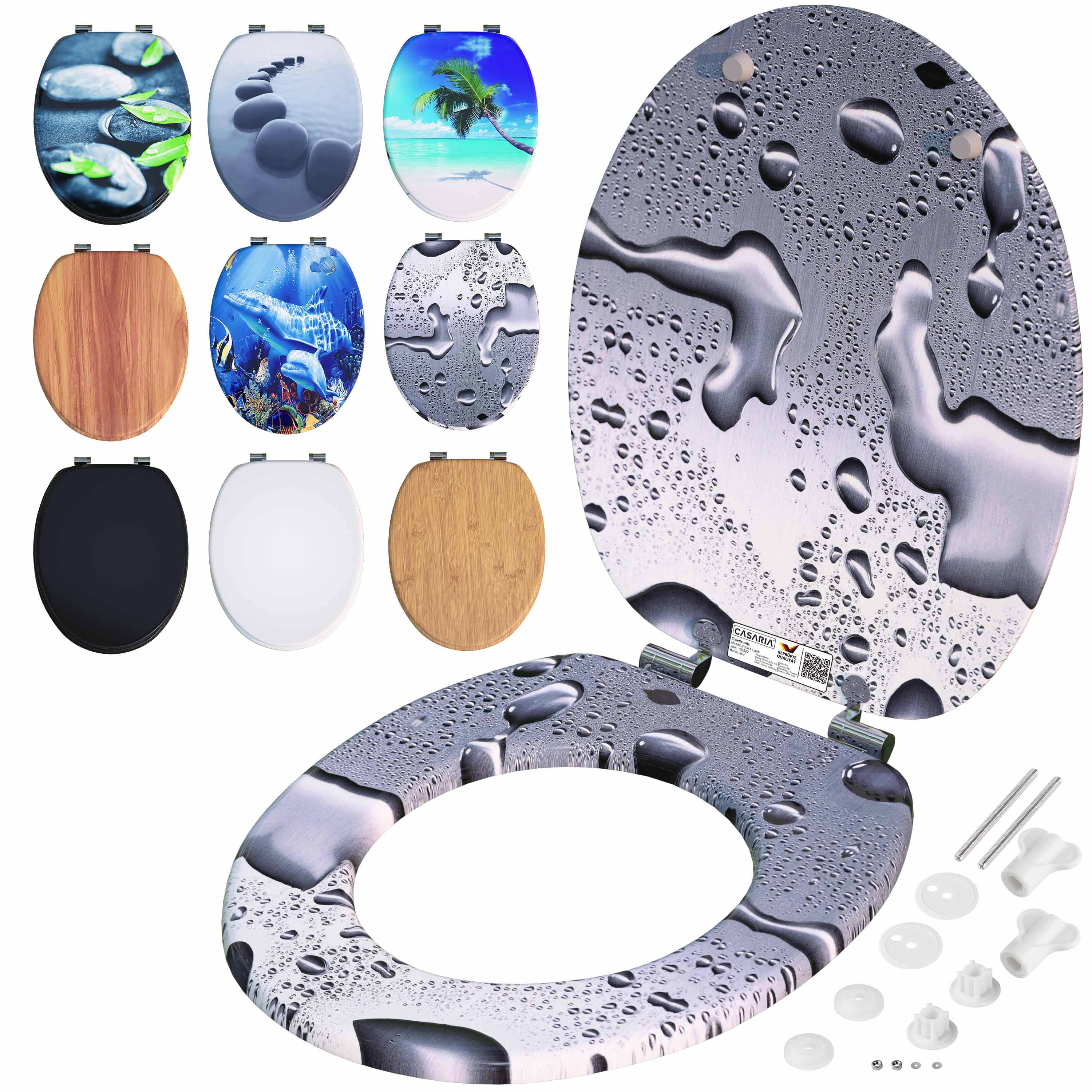 Wc\u002DBril\u0020met\u0020Zacht\u0020Sluitingsmechanisme\u0020Waterdrops Wc\u002DBril\u0020met\u0020Zacht\u0020Sluitingsmechanisme\u0020Waterdrops