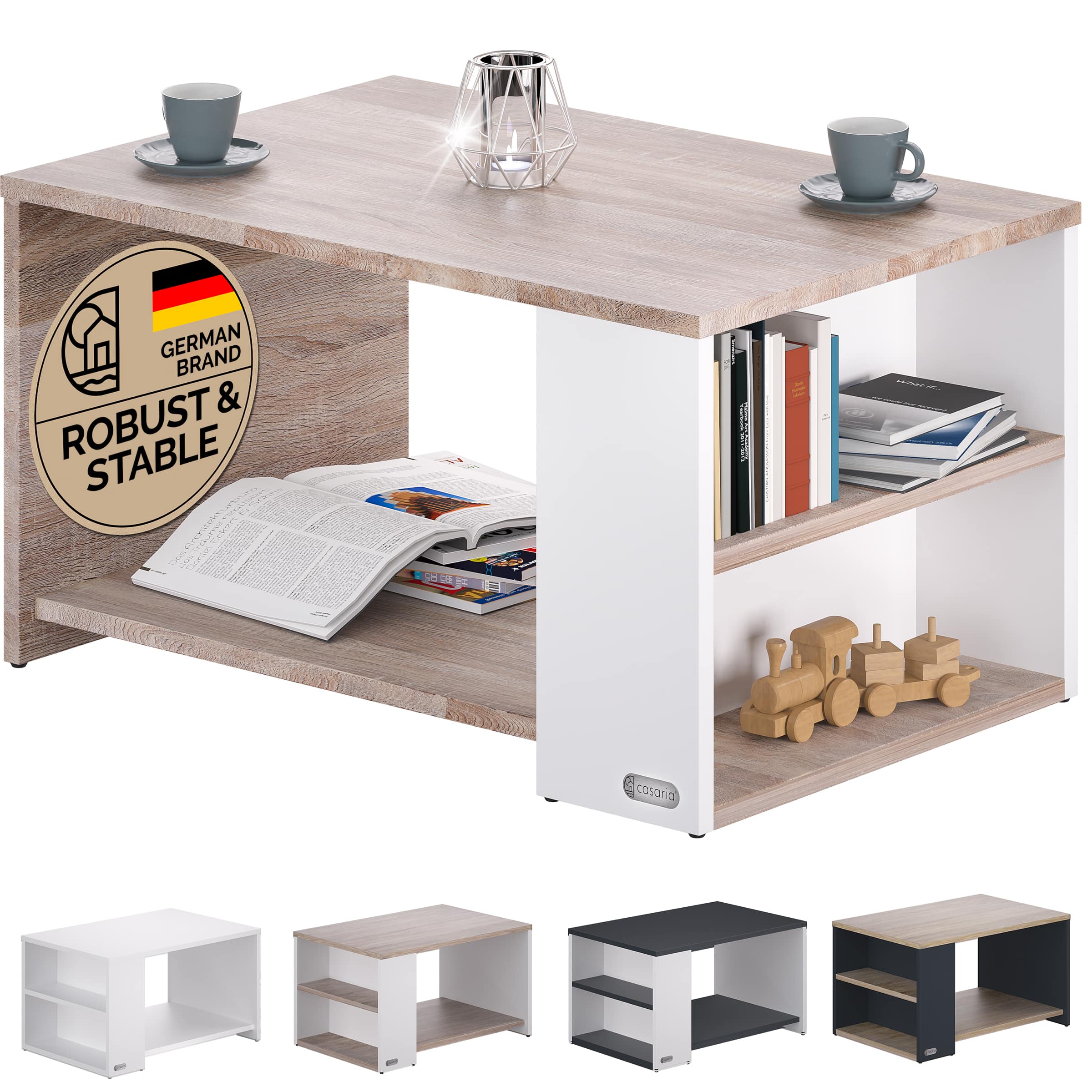 Salontafel\u0020Santa\u0020Cruz\u0020Wit\u002FEik\u002090x60x50cm Salontafel\u0020Santa\u0020Cruz\u0020Wit\u002FEik\u002090x60x50cm