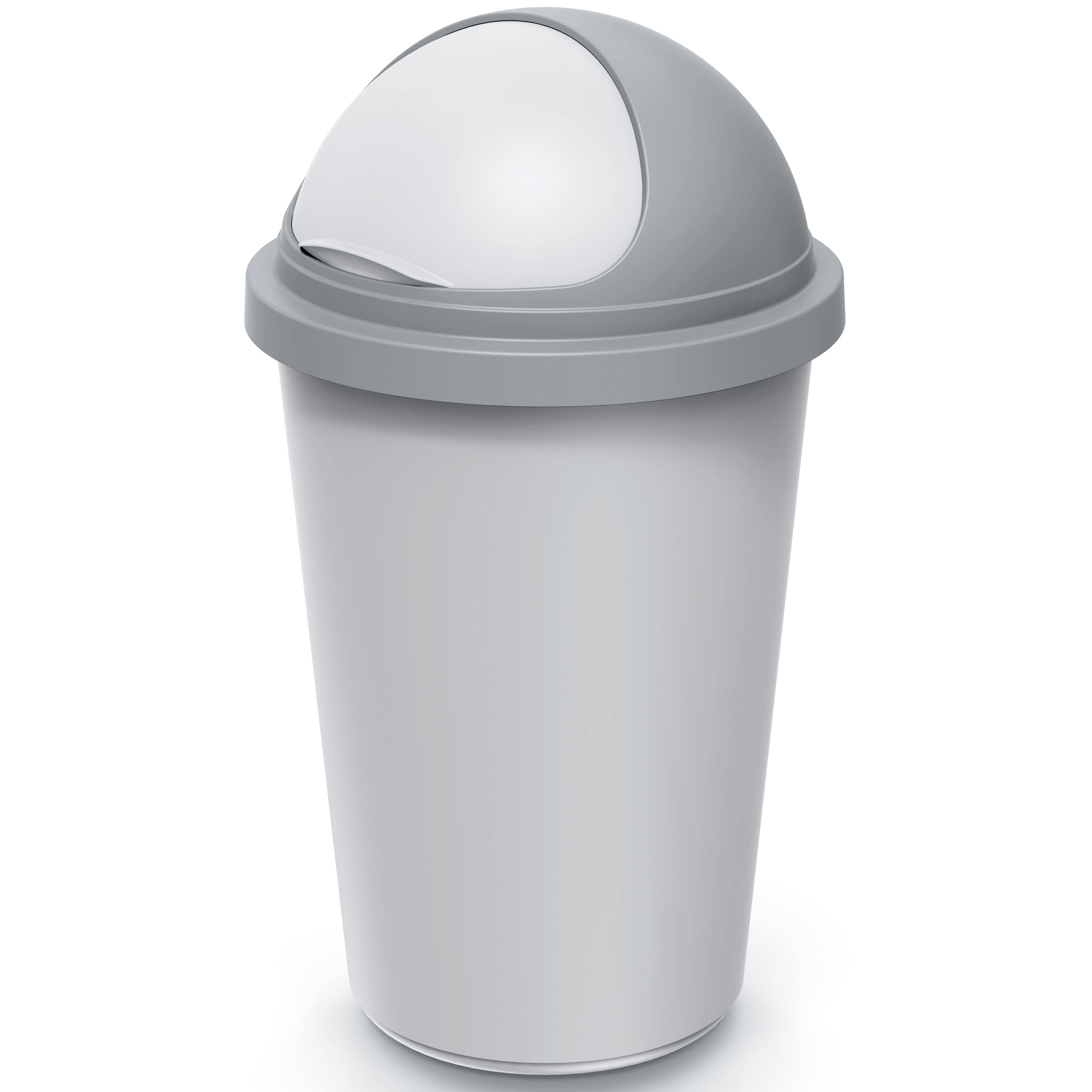 Afvalbak\u0020Zilver\u002FGrijs\u0020plastic\u002050L