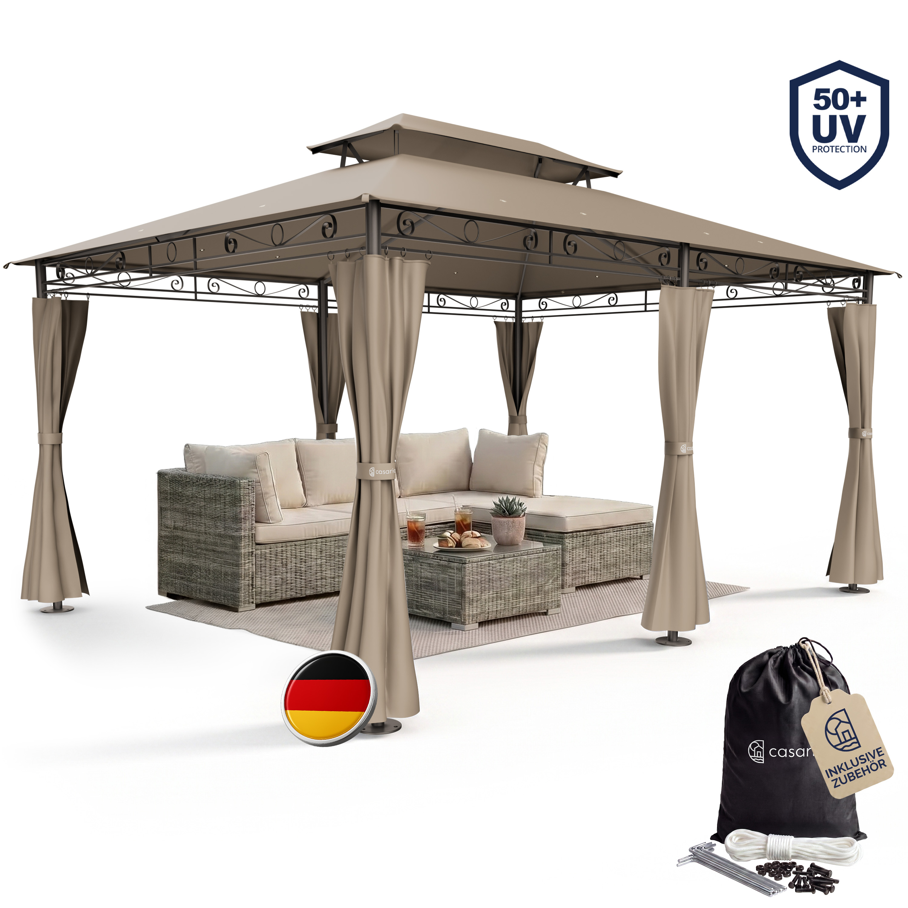 Paviljoen\u0020Topaz\u0020Taupe\u00203x4m\u0020UV\u002Dbescherming\u002050\u002B