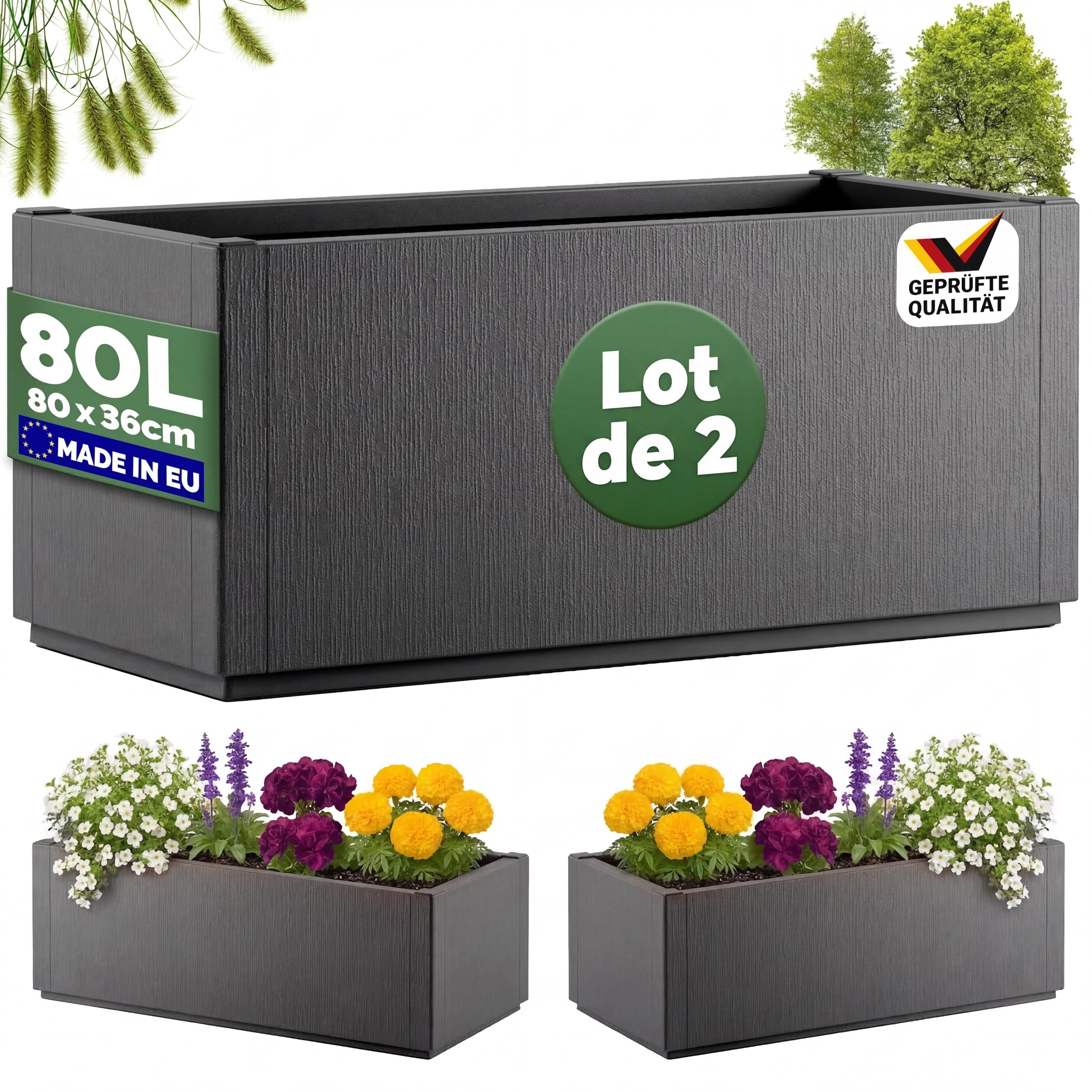 Bloempot\u0020Ethica\u0020Set\u0020van\u00202\u0020Antraciet\u0020plastic\u002080x36x36cm Bloempot\u0020Ethica\u0020Set\u0020van\u00202\u0020Antraciet\u0020plastic\u002080x36x36cm