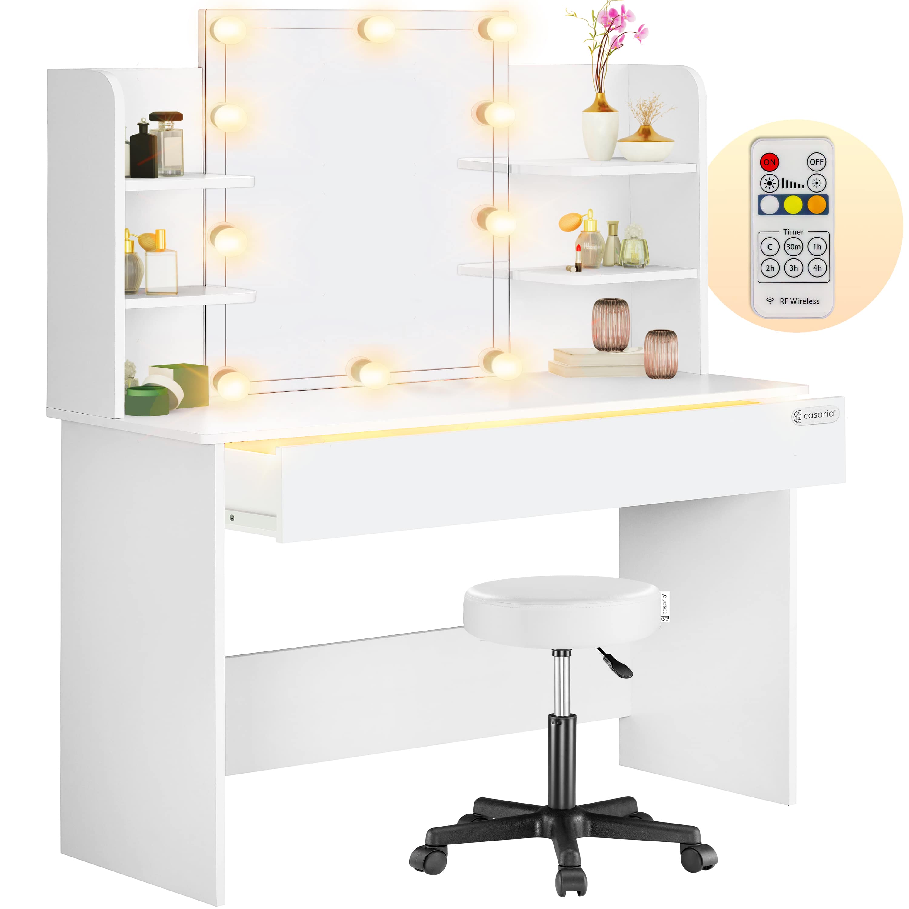 Make\u002Dup\u0020Tafel\u0020Lucia\u0020Wit\u0020140x110x40cm\u0020LED\u0020\u002B\u0020Rolkruk