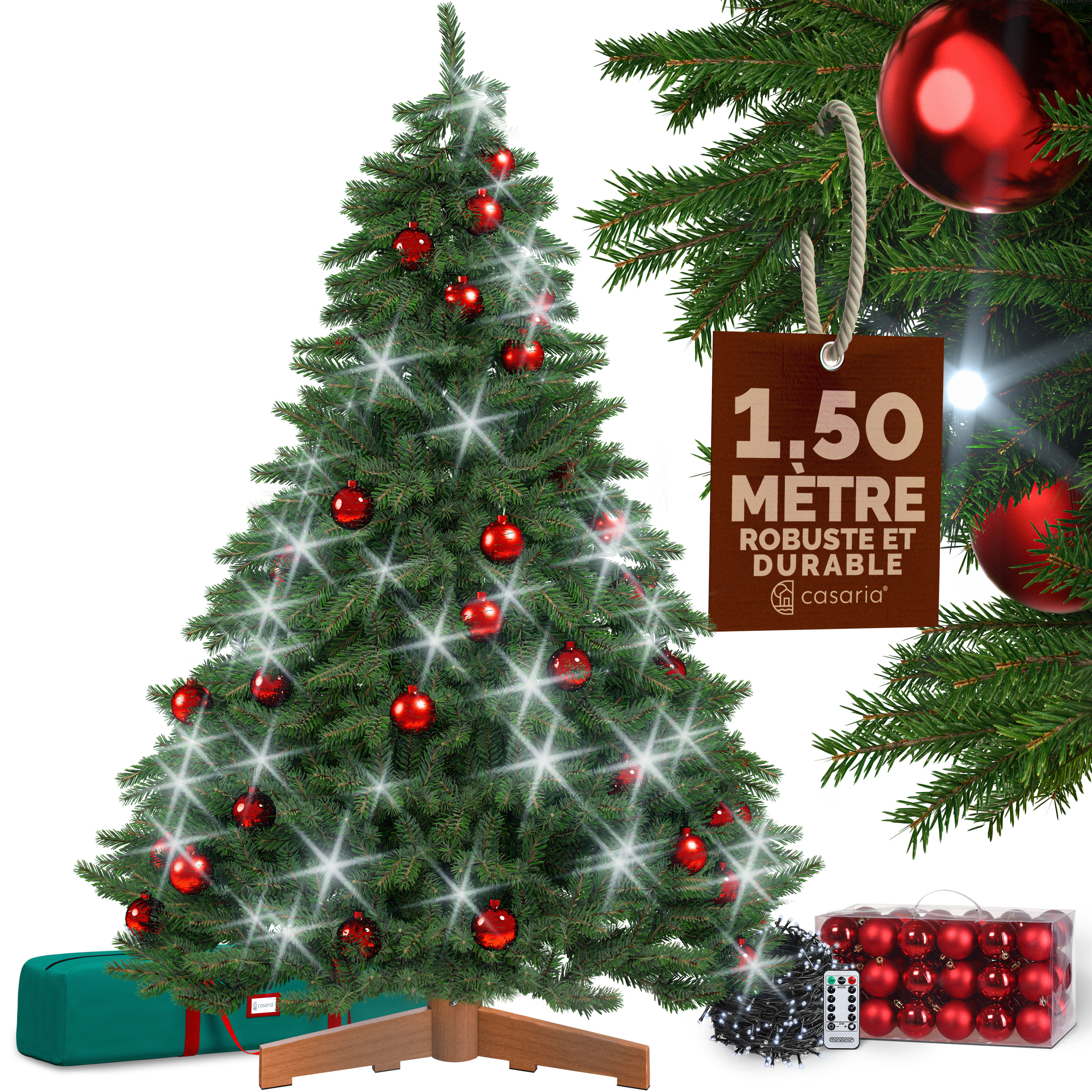 Kunstkerstboom\u0020premium\u0020150cm\u0020\u002B\u0020kerstballen\u0020rood\u0020\u002B\u0020kerstverlichting\u0020koud\u0020wit