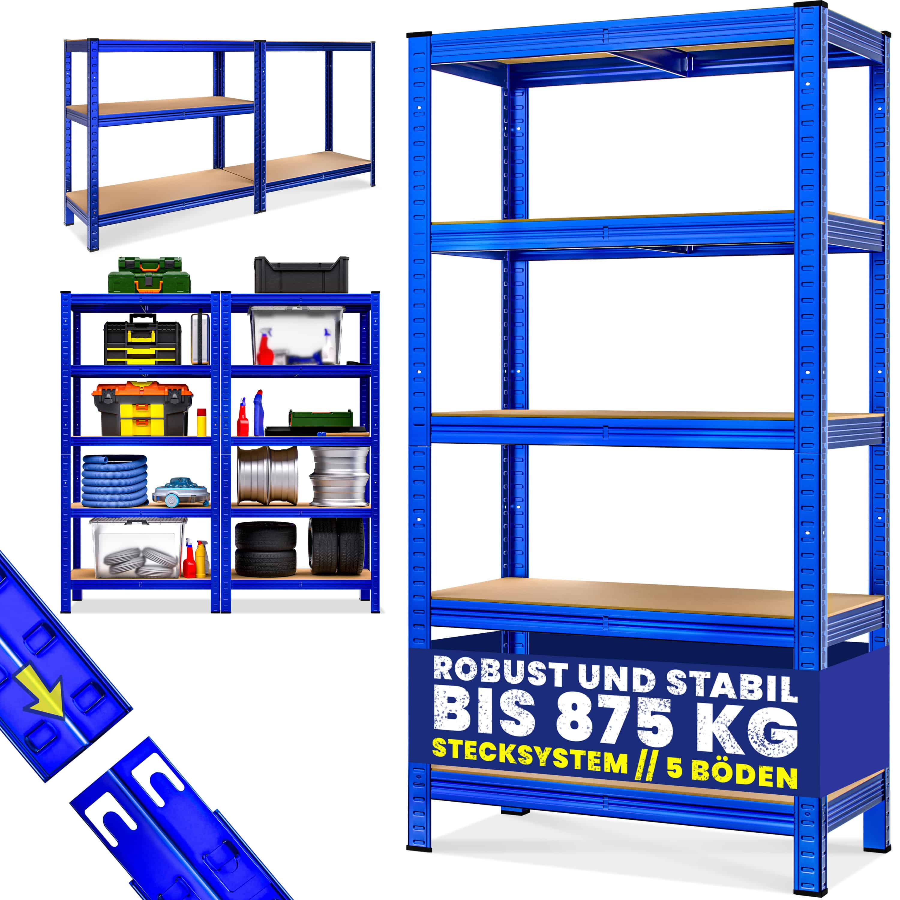Stellingkast\u0020Blauw\u0020180x90x40cm\u0020tot\u0020875kg Stellingkast\u0020Blauw\u0020180x90x40cm\u0020tot\u0020875kg