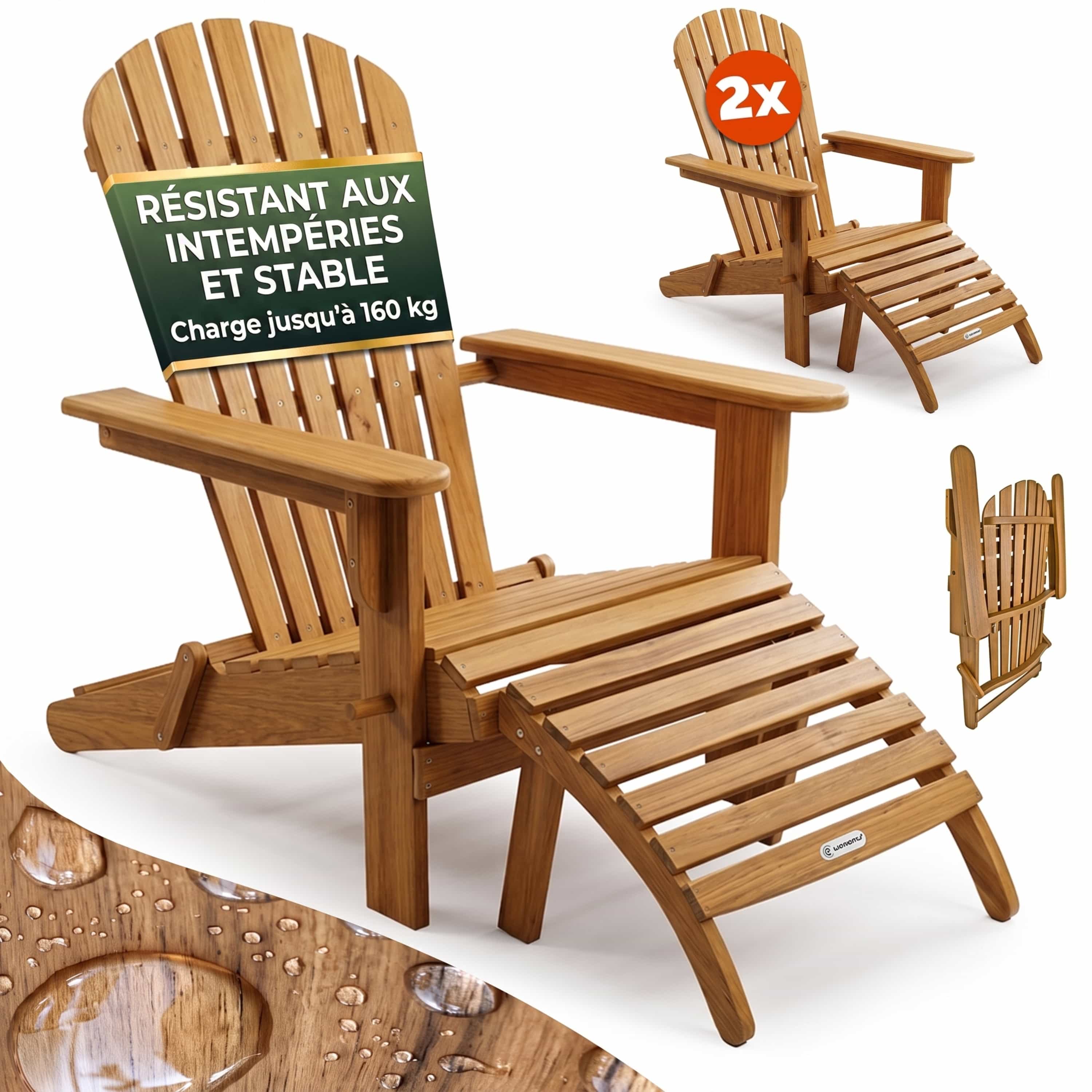 Ligstoel\u0020Adirondack\u0020Set\u0020van\u00202\u0020Acaciahout\u0020\u002B\u0020Voetsteunen Ligstoel\u0020Adirondack\u0020Set\u0020van\u00202\u0020Acaciahout\u0020\u002B\u0020Voetsteunen