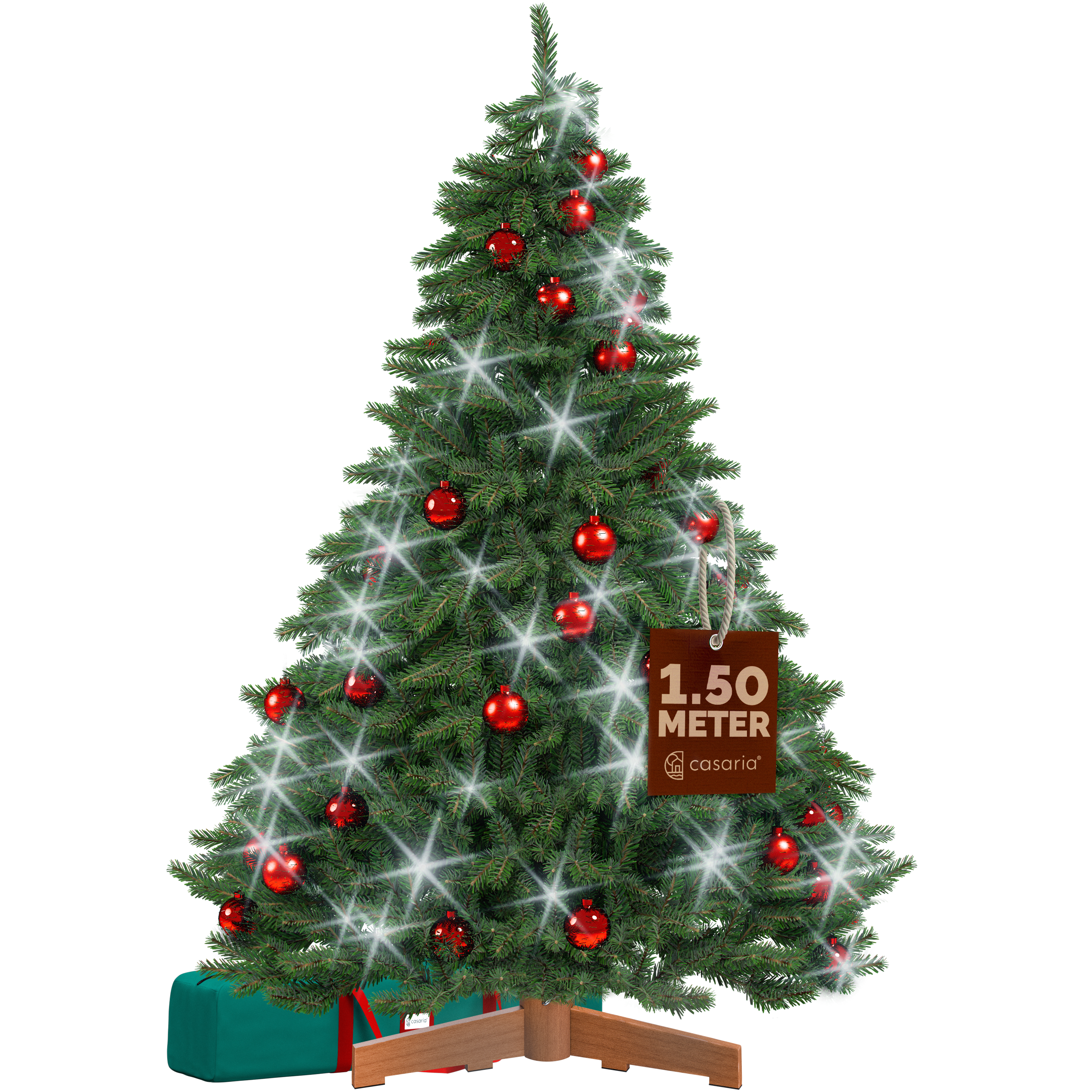Kunstkerstboom\u0020premium\u0020150cm\u0020\u002B\u0020kerstballen\u0020rood\u0020\u002B\u0020kerstverlichting\u0020koud\u0020wit
